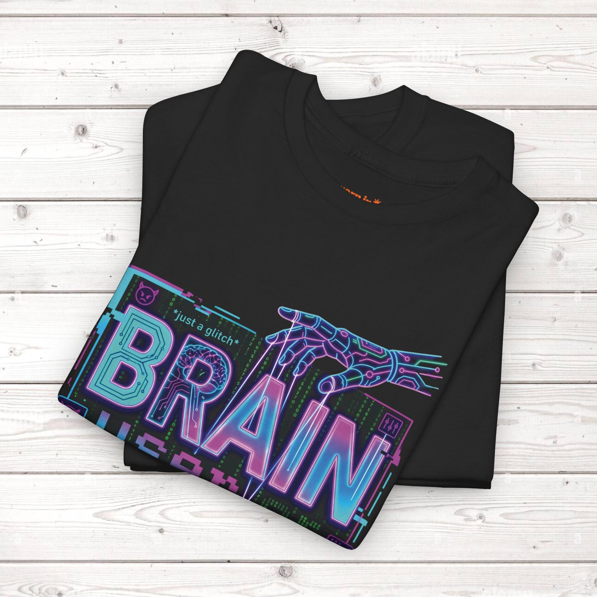 Brain User or Abuser GEN Z Unisex Tee — Retro Cyberpunk "Use Your Brain" Graphic T-Shirt