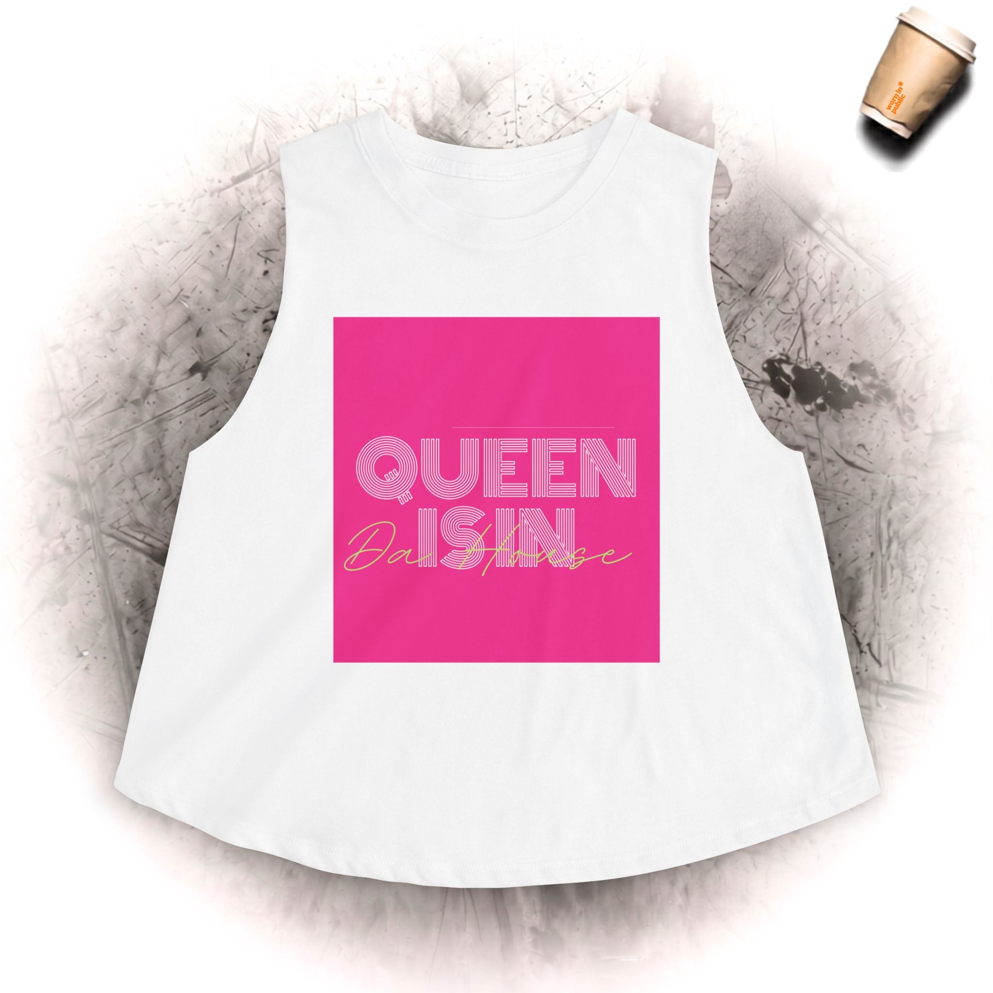 Queen Is In Da House Crop Top | Lustiges, auffälliges Grafik-Oberteil