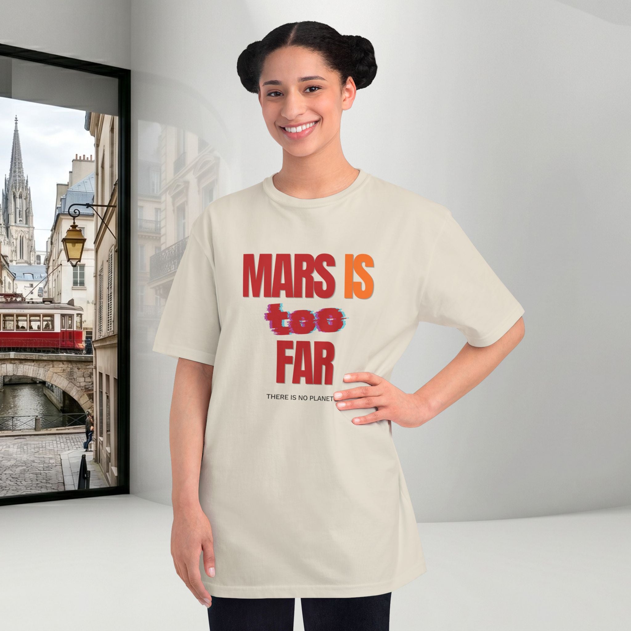 Mars Is Too Far ORGANIC T-Shirt — Retro Space Graphic Tee
