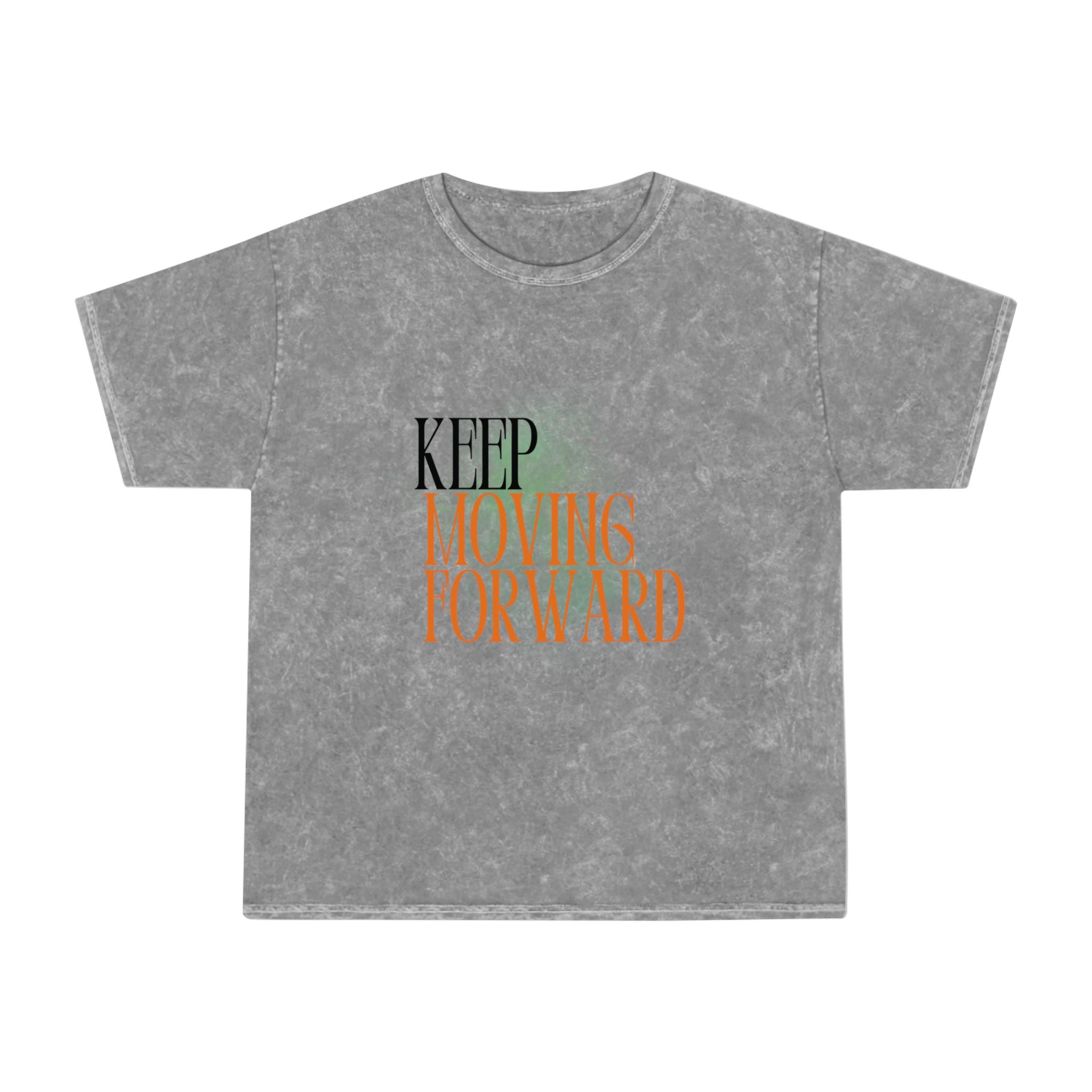 Camiseta "Sigue Adelante" con lavado mineral premium | Camiseta gráfica con lavado vintage