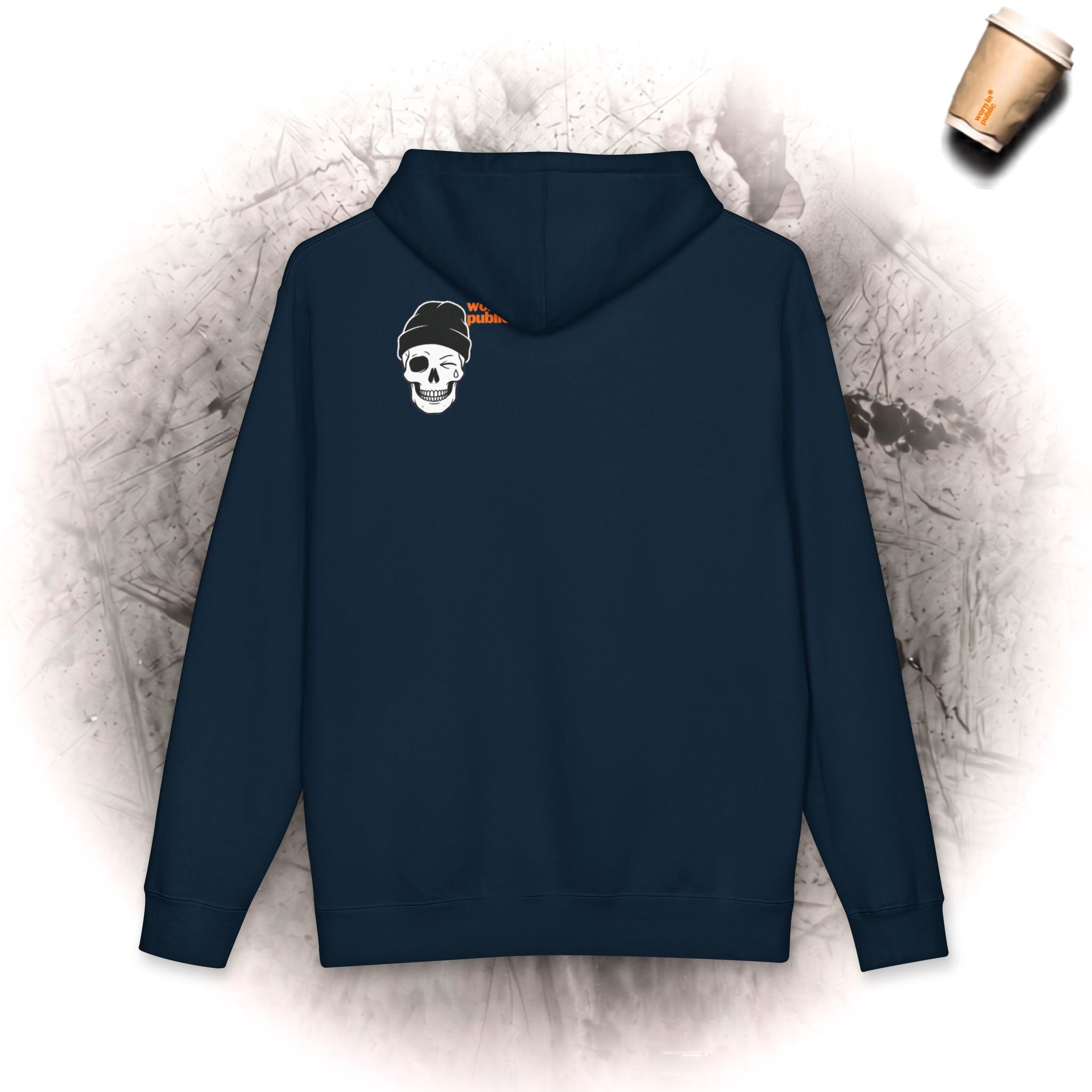 Too Tired To Care Totenkopf-Kapuzenpulli | Lustiges sarkastisches Grafik-Sweatshirt für Erschöpfte