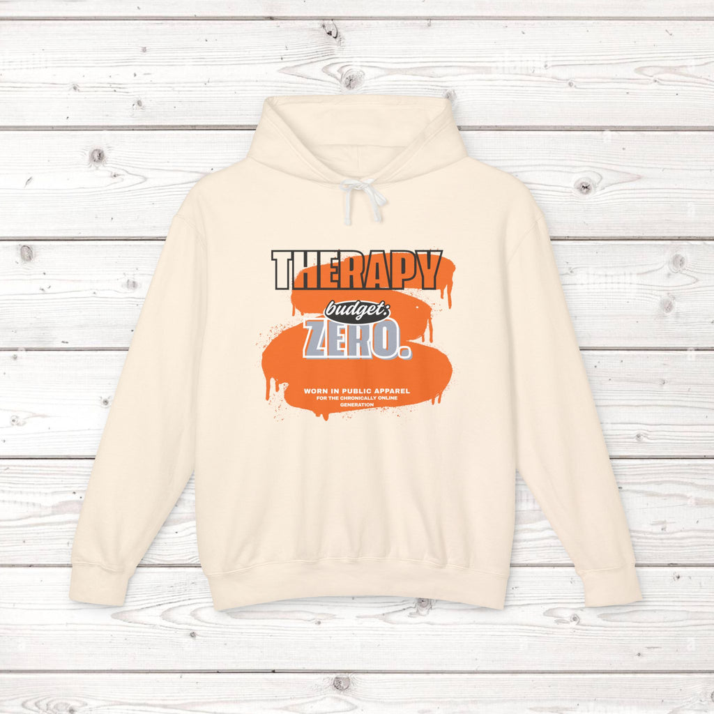 Therapy Budget Zero Hoodie | Funny Mental Health Humor Pullover