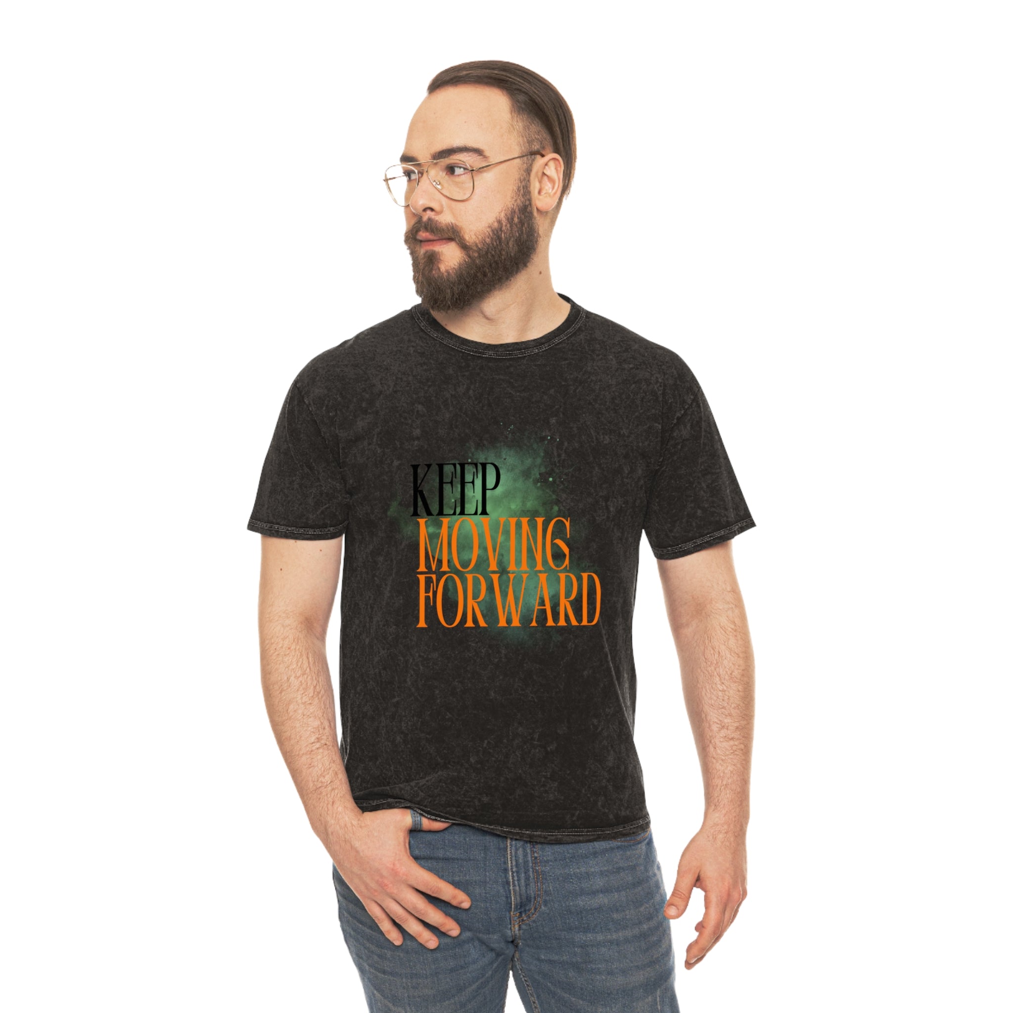 Keep Movin' Forward premium Mineral Wash T-Shirt | Vintage Washed Graphic Tee