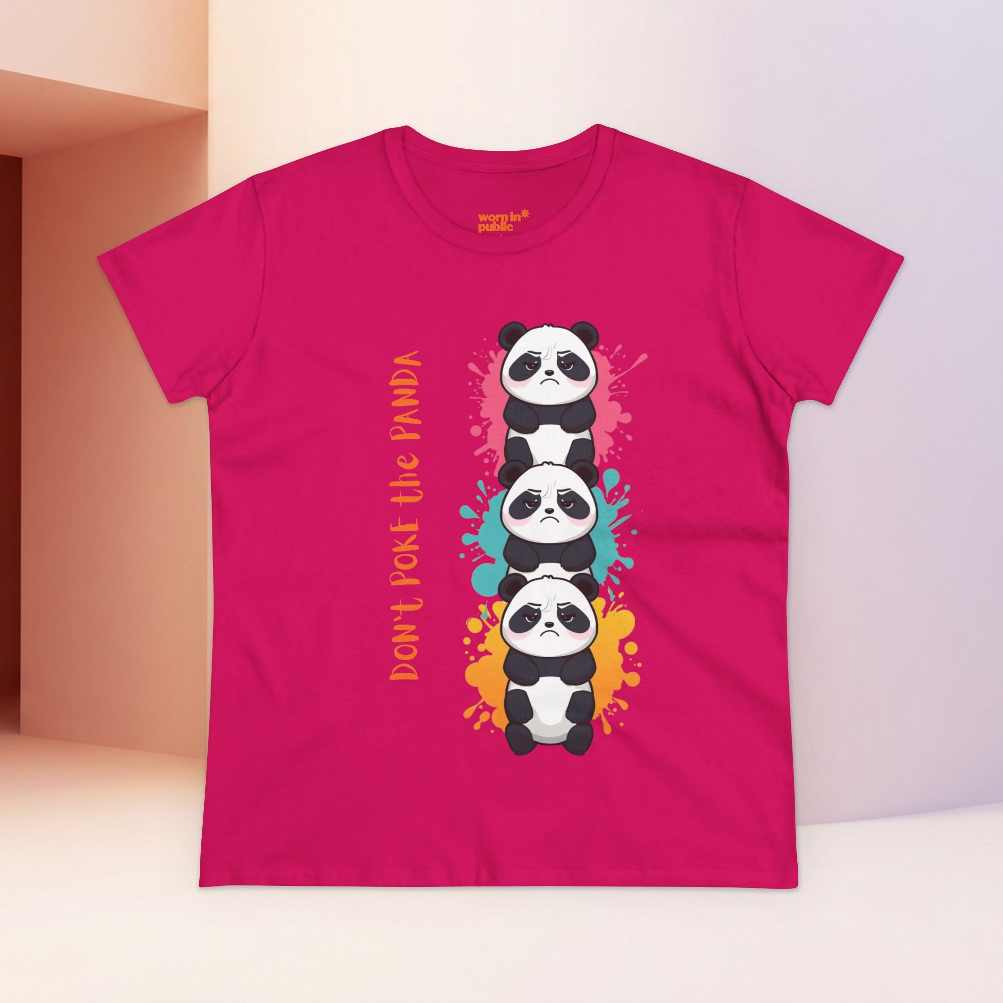 Don't Poke the Panda Women's T-Shirt | Cute Panda Stack Graphic Tee