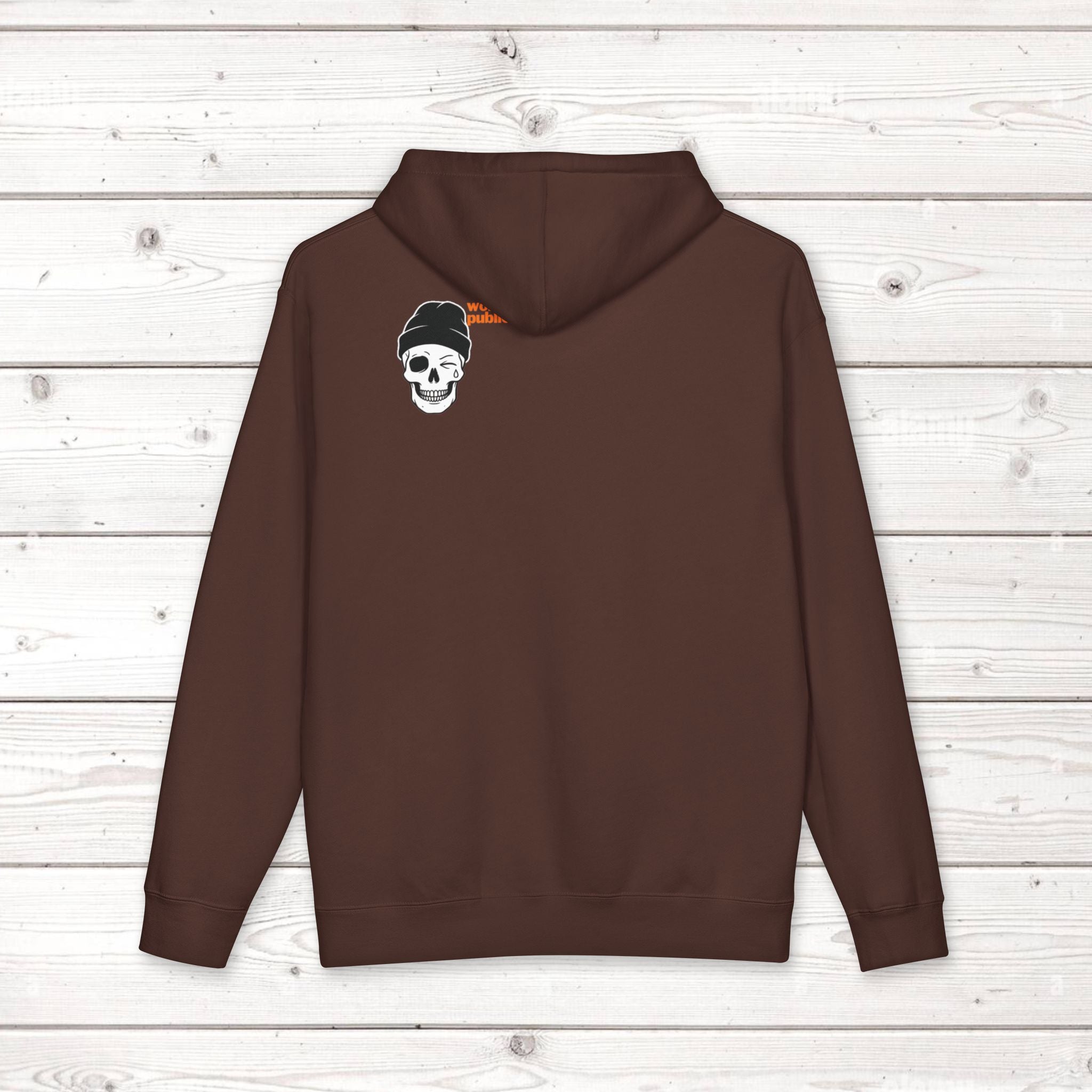 Too Tired To Care Skull Hoodie | Funny Sarcastic Graphic Sweatshirt for the Exhausted