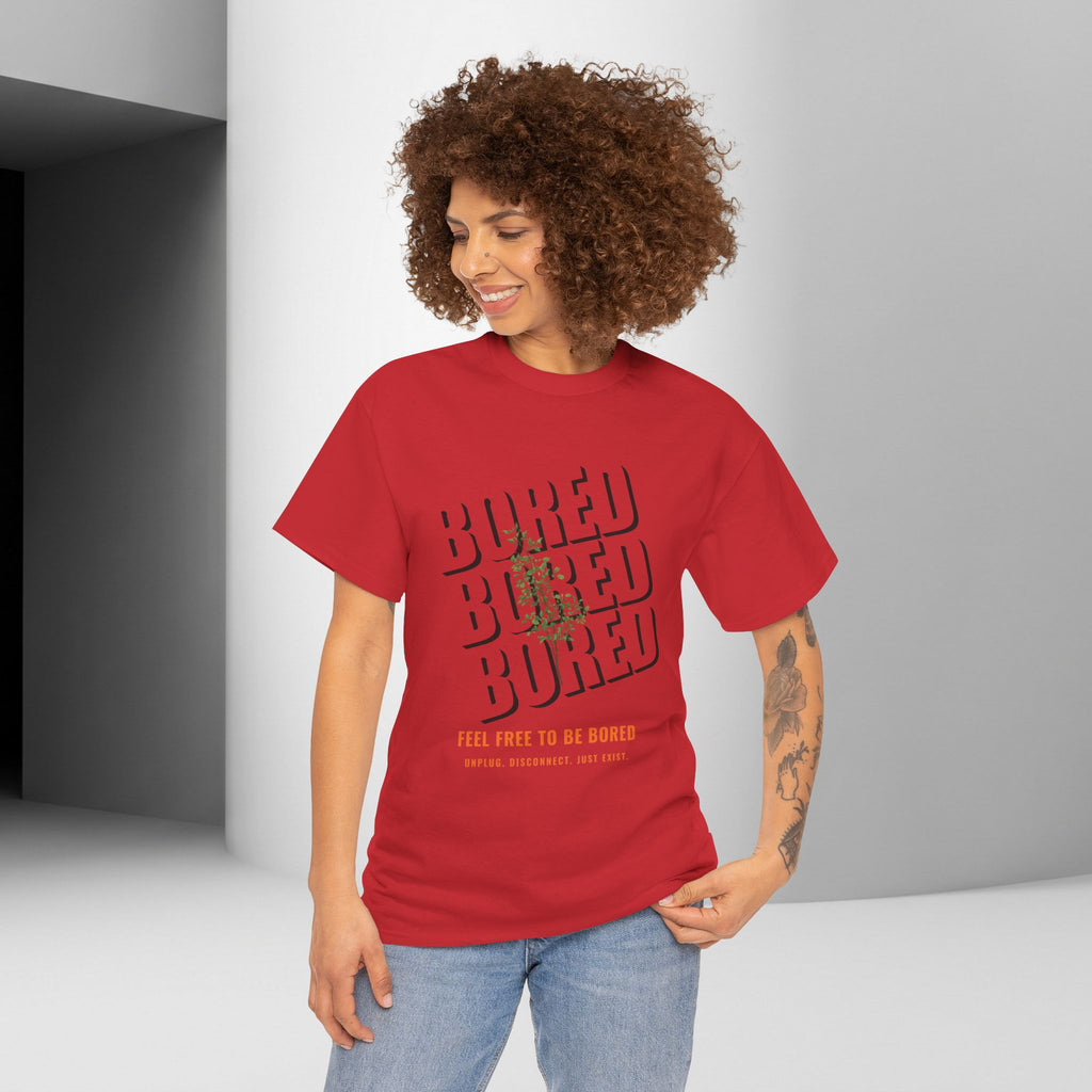 Unisex Botanical Tee — "Feel Free to Be Bored" Graphic T-Shirt