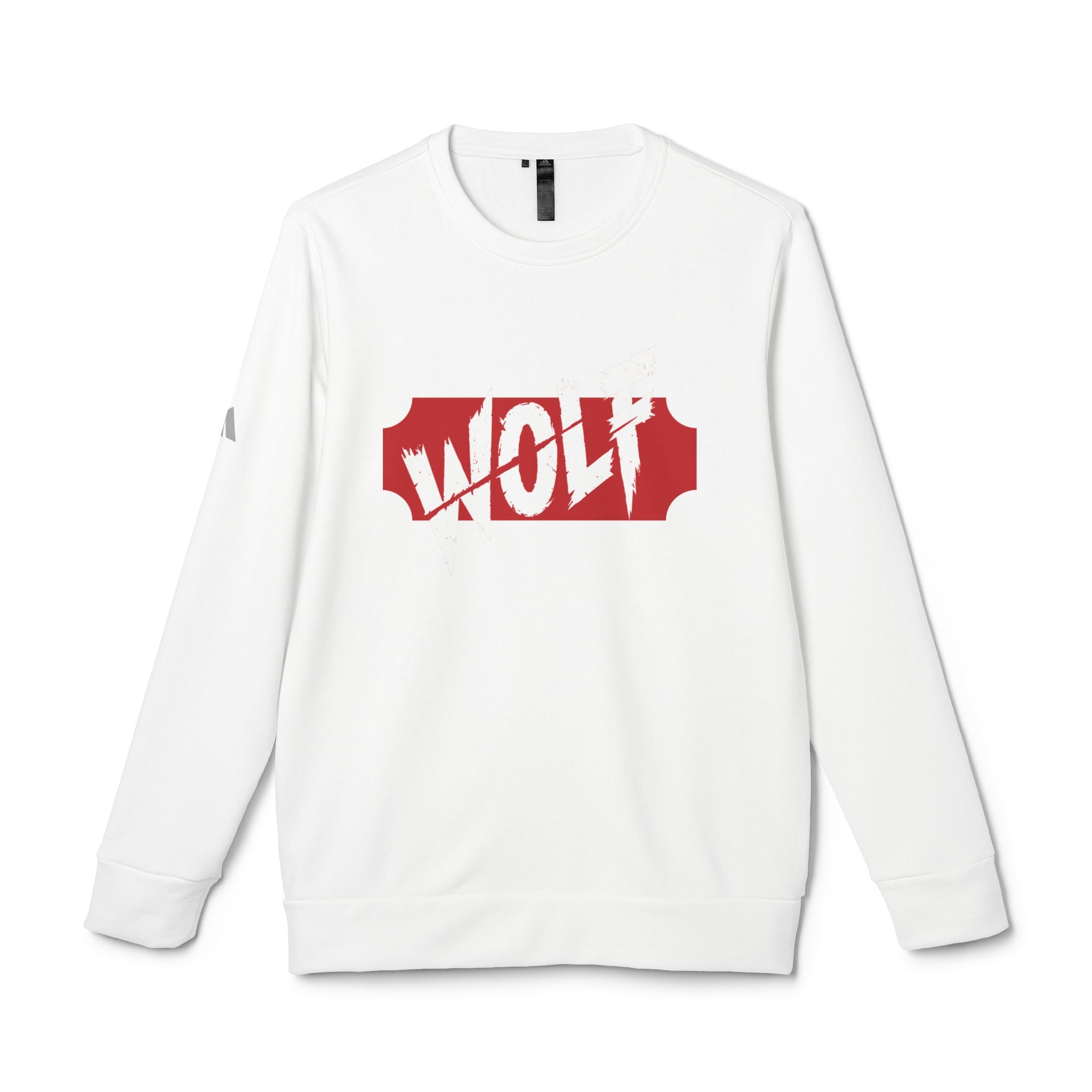 For a Wolf Crewneck Sweatshirt | Red Graphic Fleece Pullover