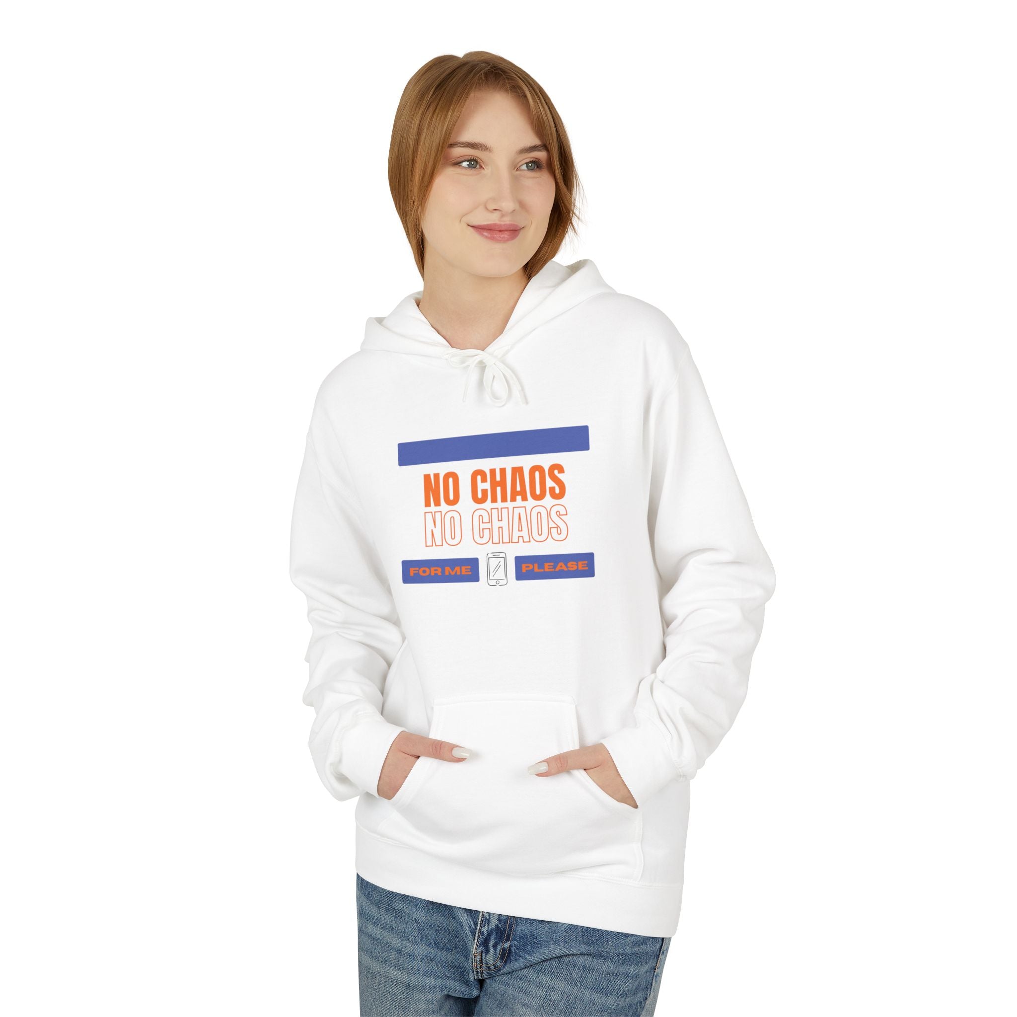 No Chaos Hoodie | Minimalist Motivational Pullover Sweatshirt
