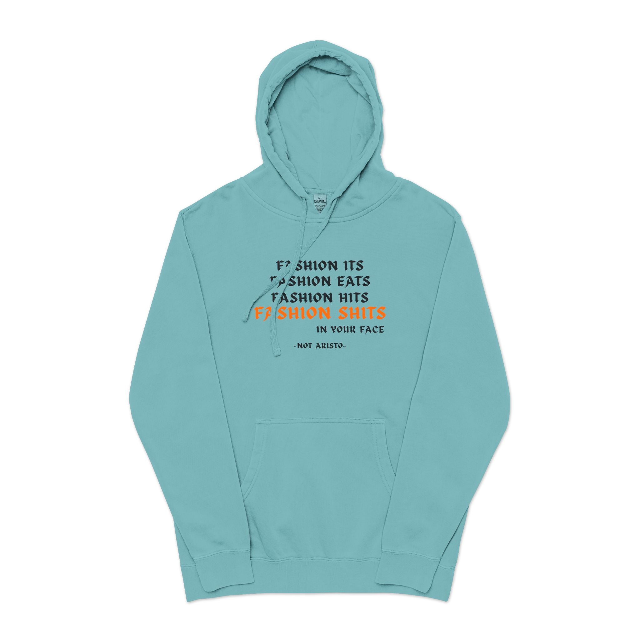 Fashion SHITS Hoodie | Minimal 'Crate' Graphic Pullover in Vintage Wash
