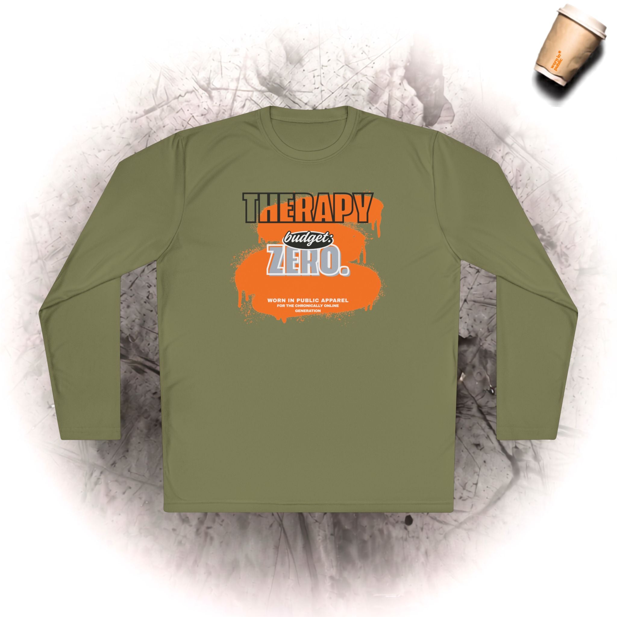 Therapiebudget Null Langarmshirt | Lustiges Shirt mit Mental Health Humor