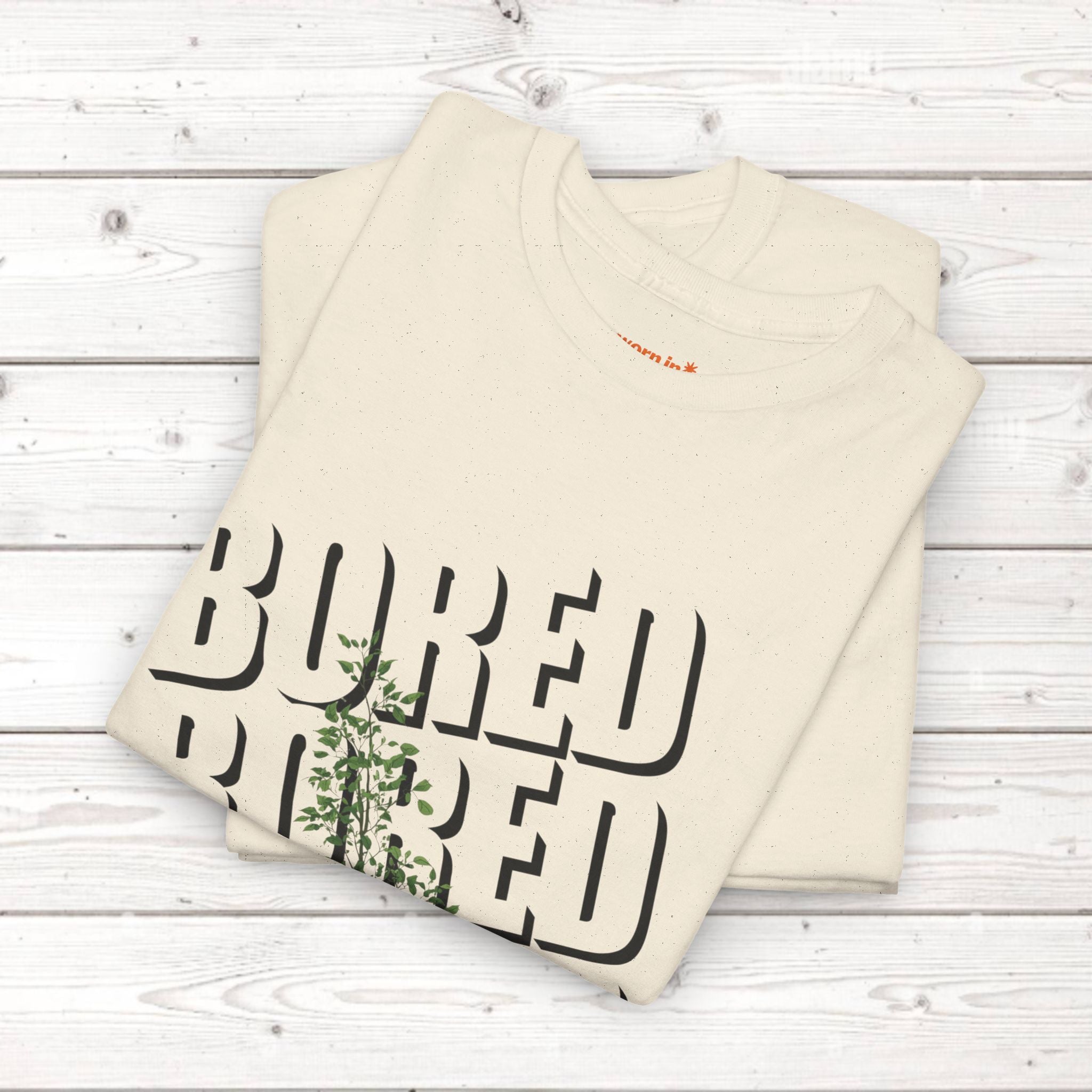 Unisex Botanical Tee — "Feel Free to Be Bored" Graphic T-Shirt