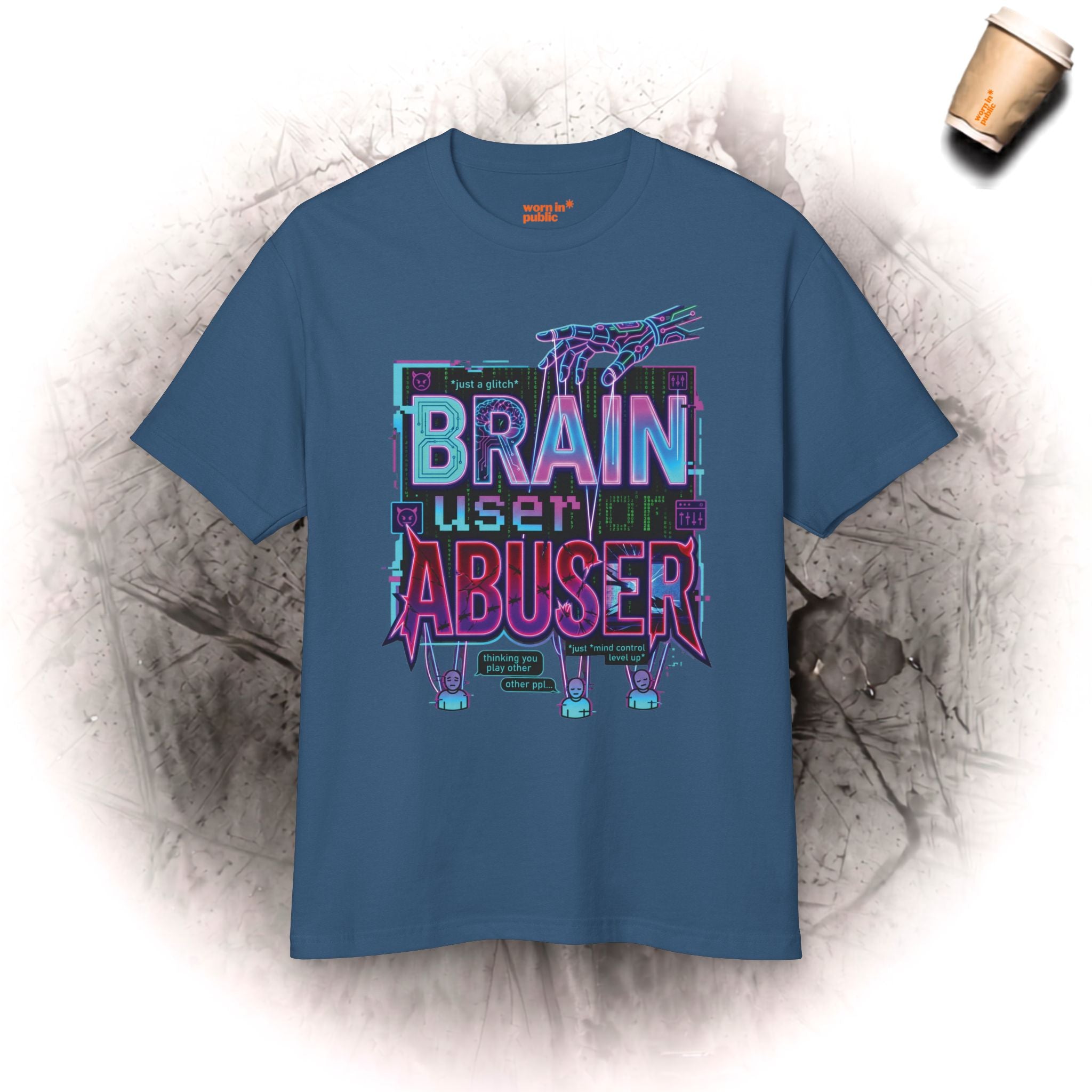 Brain User or Abuser GEN Z | Retro Cyberpunk Graphic Tee