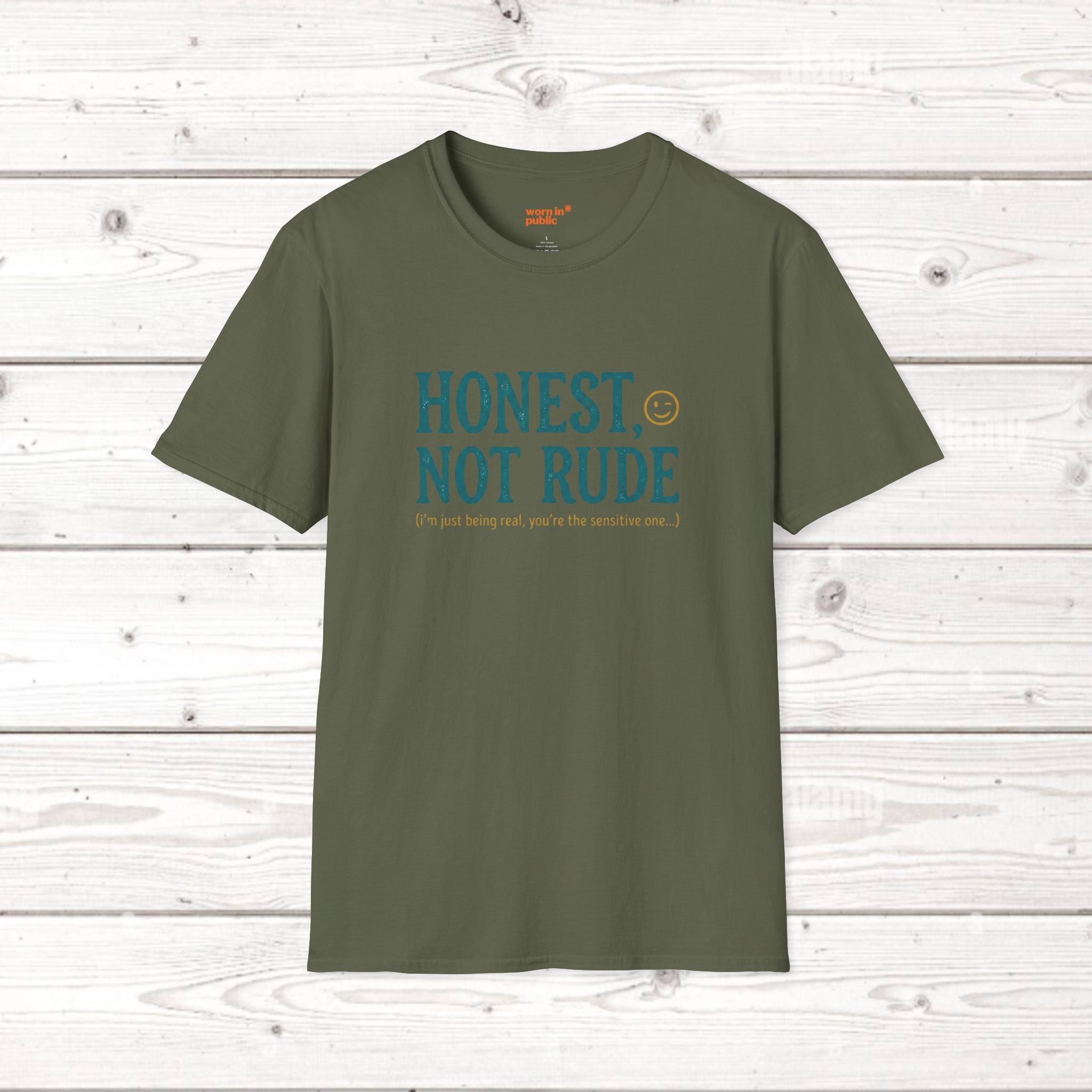 Honest Not Rude | Funny Sarcastic Unisex Graphic Tee for Real Talk