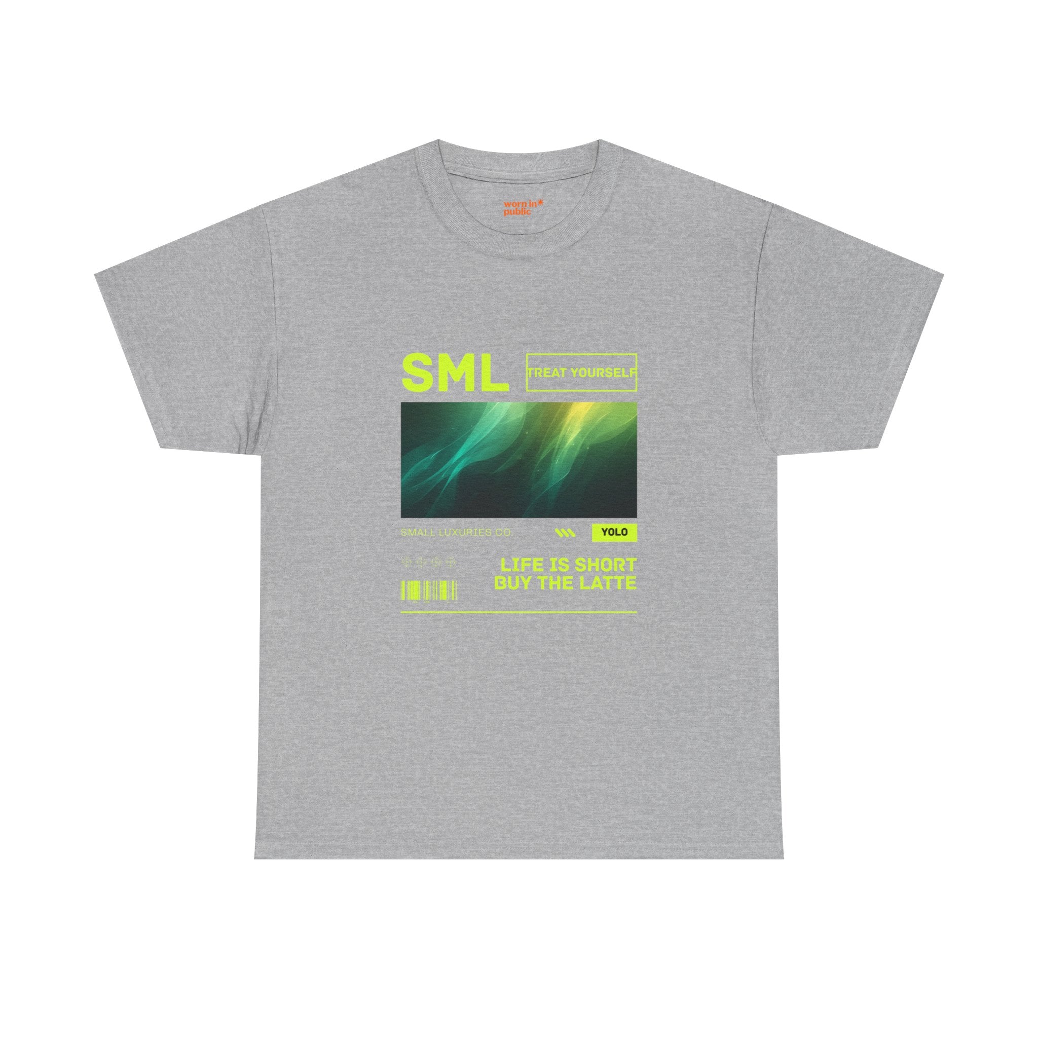 Luxuries of Life Neon Abstract Wave T-Shirt | Barcode Graphic Tee