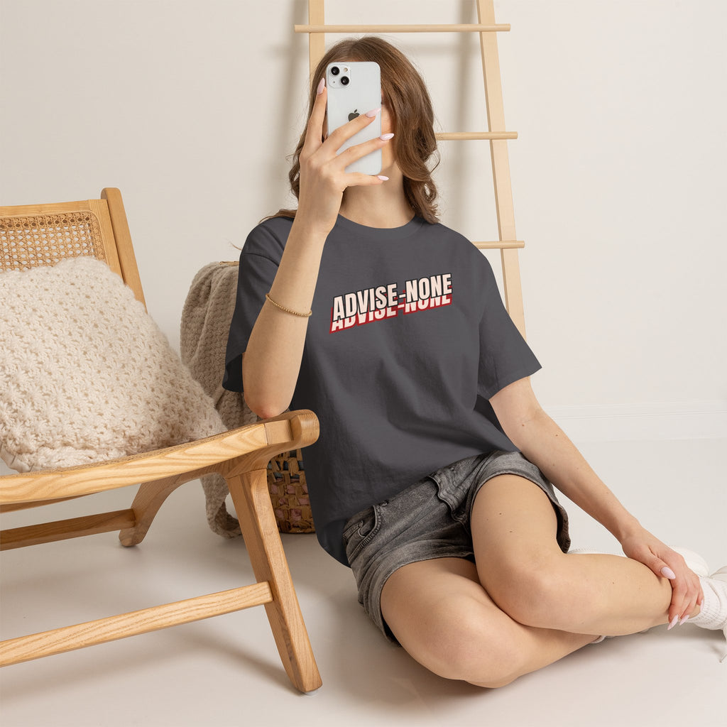 Advise None | Retro Slanted Unisex Graphic Tee