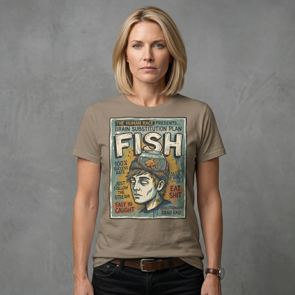 Fish Brain | Unisex Vintage Surreal Graphic Tee