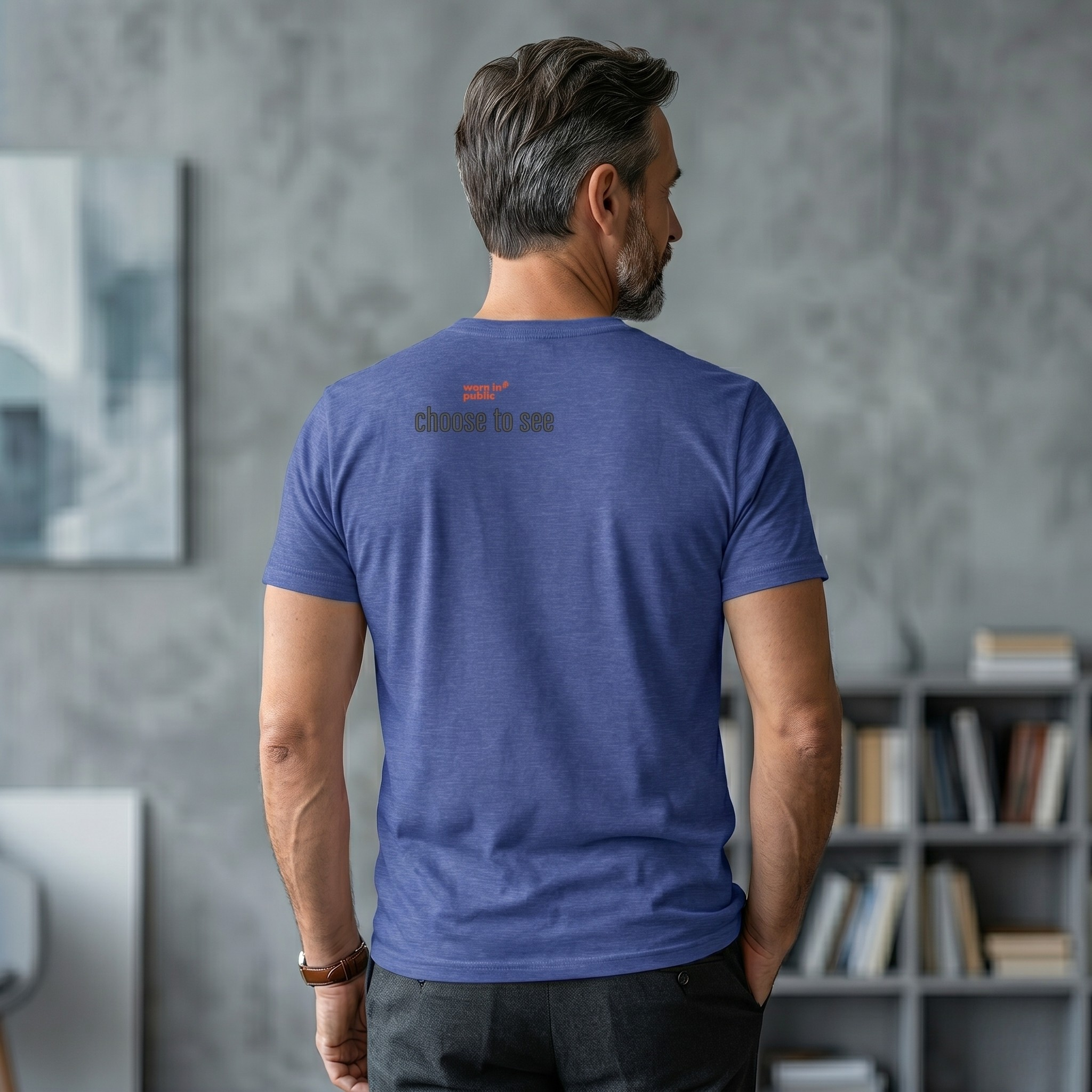 Brain User or Abuser Mens V-Neck Tee — Choose to See Graphic Awareness Shirt
