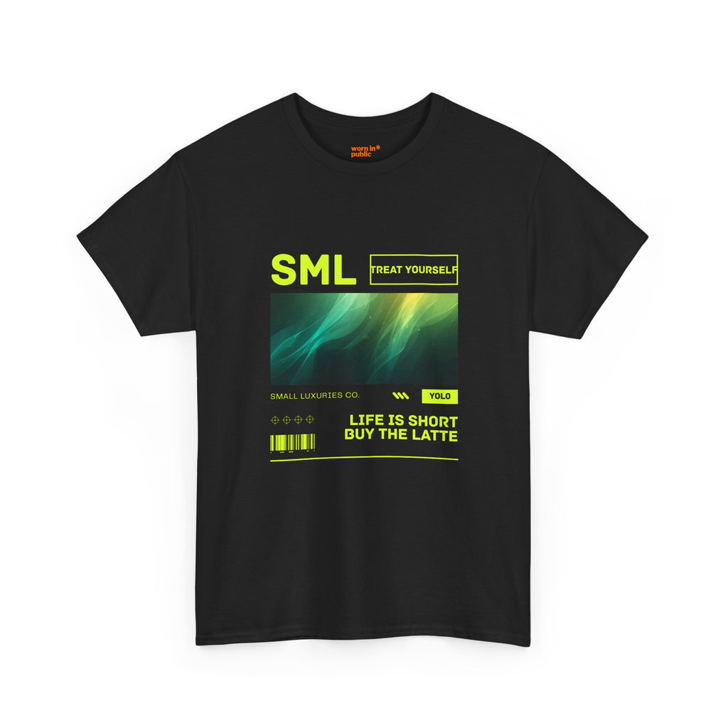Luxuries of Life Neon Abstract Wave T-Shirt | Barcode Graphic Tee