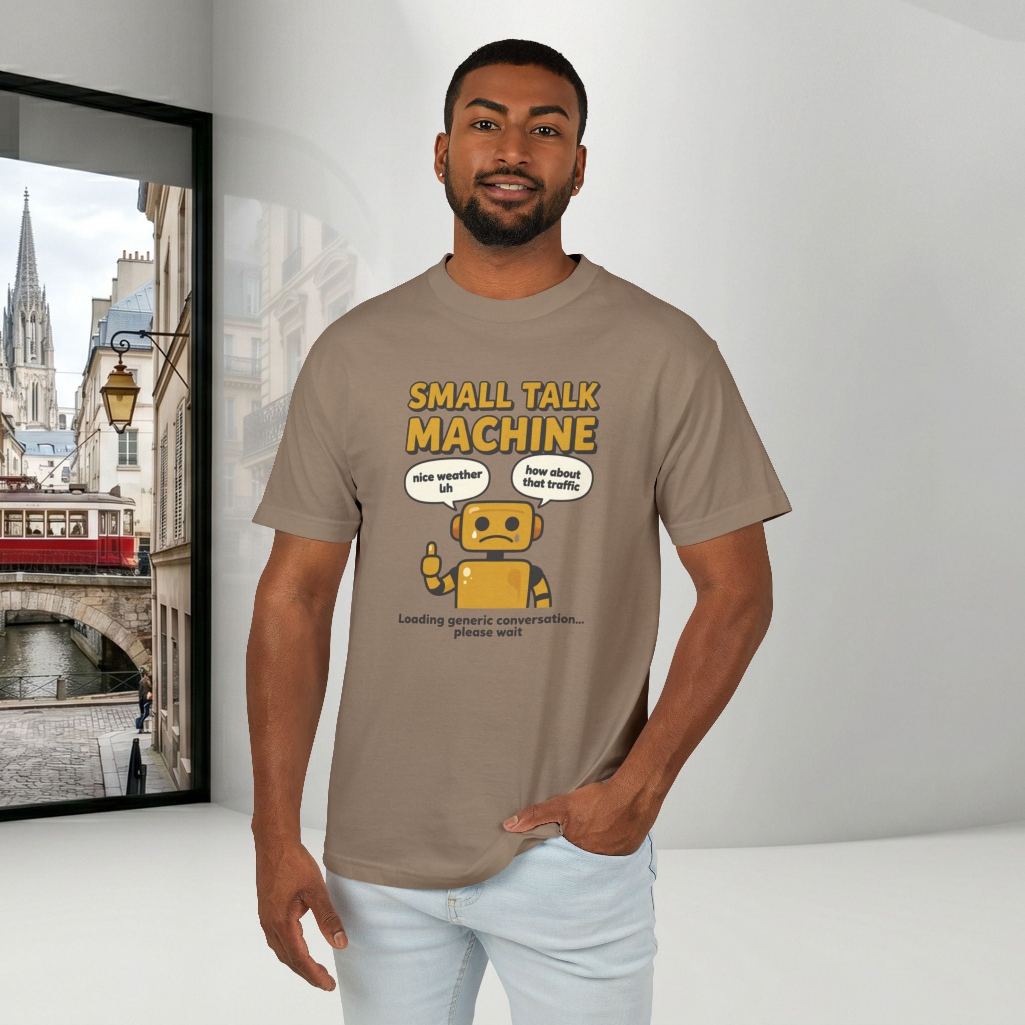 Small Talk Machine Unisex T-Shirt | Funny Introvert Gift Graphic Tee