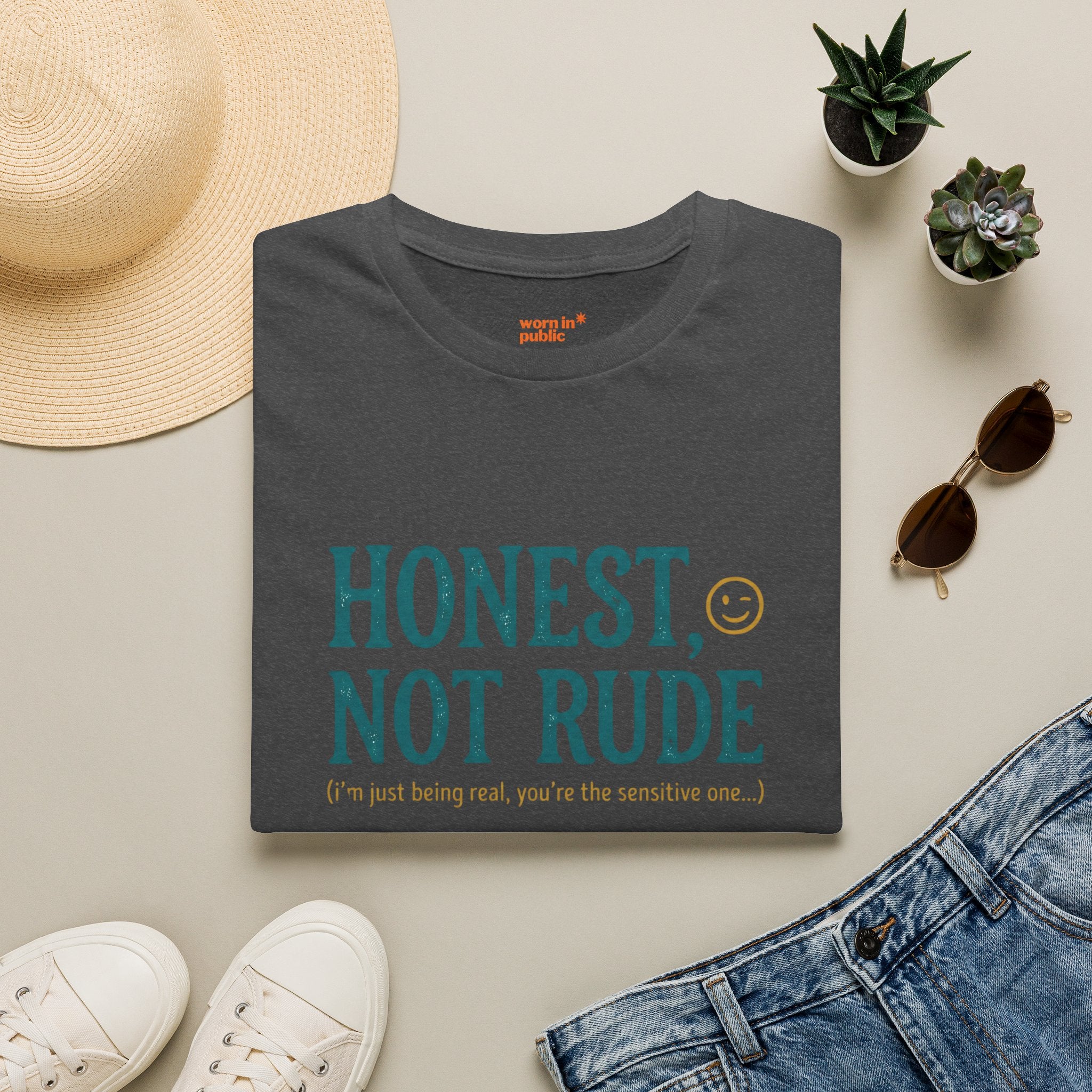 Honest Not Rude | Funny Sarcastic Unisex Graphic Tee for Real Talk