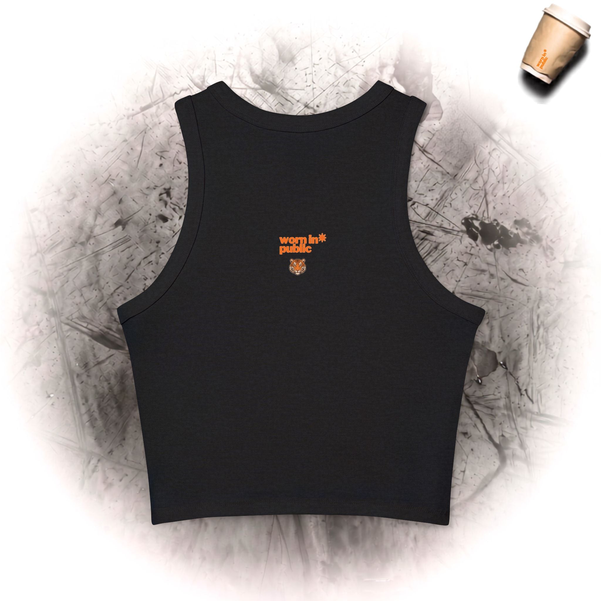 Kätzchen oder Tiger Tanktop | Süße Pastellkatze Grafik mit Retro-Schriftzug