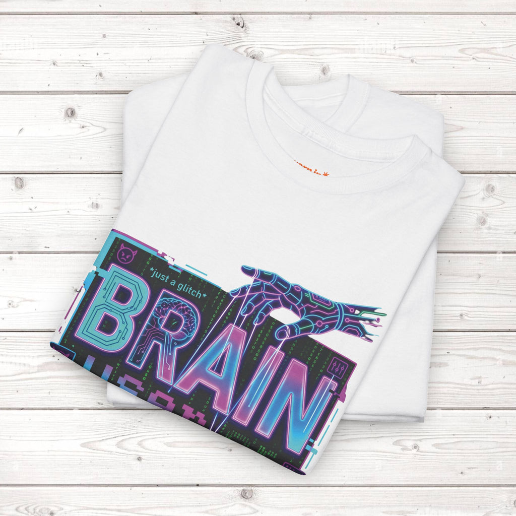 Brain User or Abuser GEN Z Unisex Tee — Retro Cyberpunk "Use Your Brain" Graphic T-Shirt