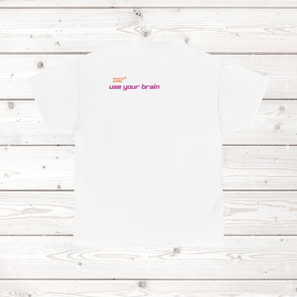 Brain User or Abuser GEN Z Unisex Tee — Retro Cyberpunk "Use Your Brain" Graphic T-Shirt