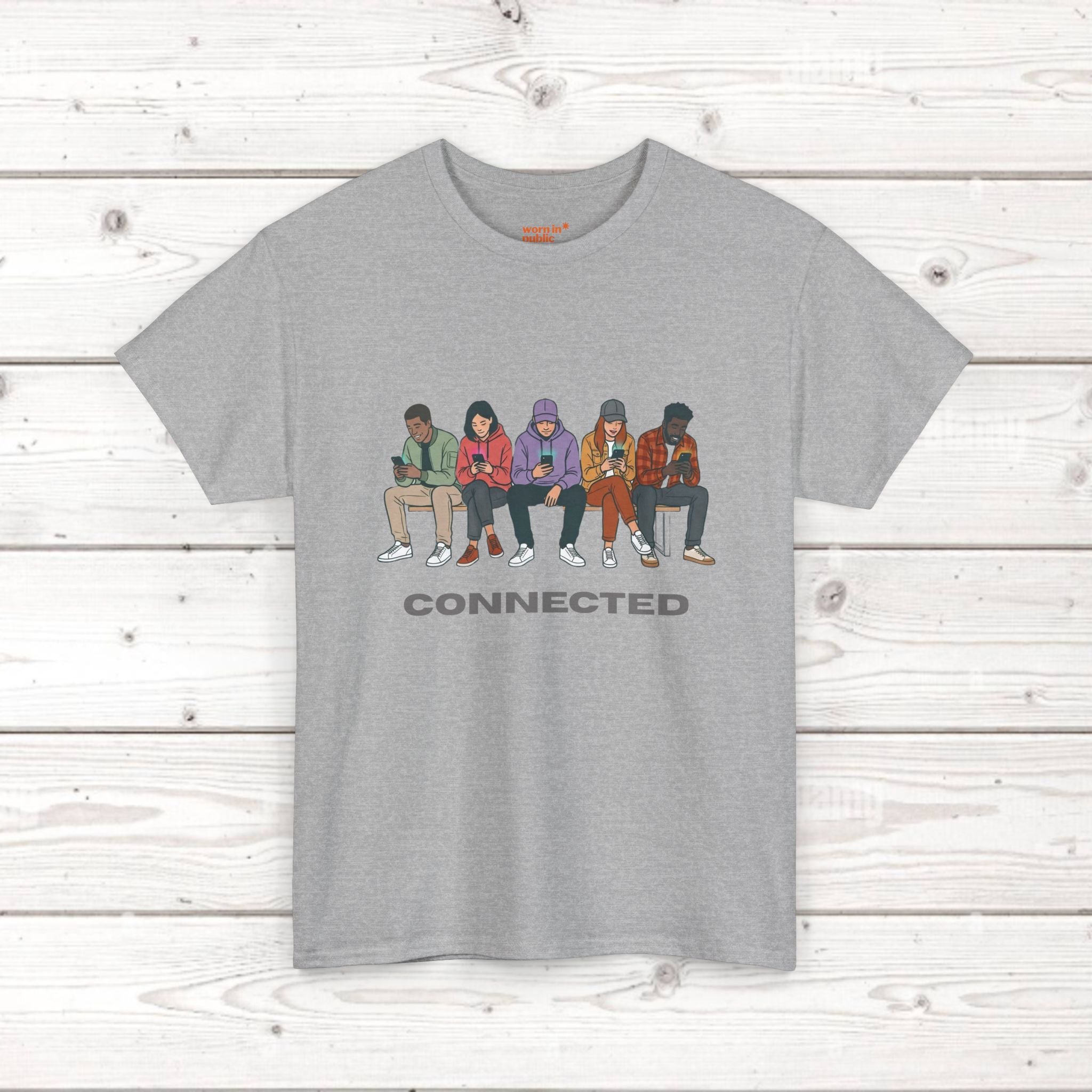 Connected Friends Graphic Tee – Casual Unisex Crewneck Shirt