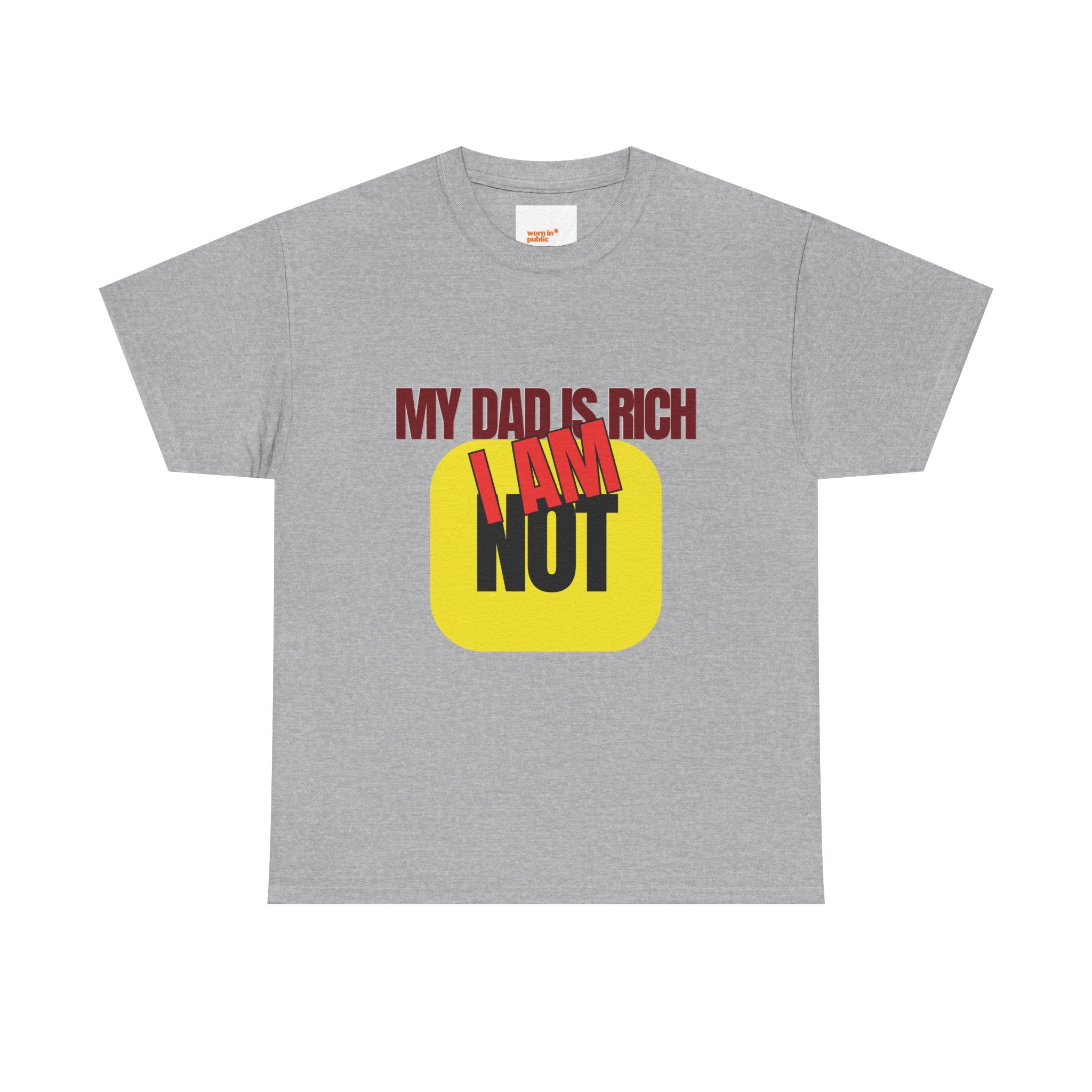 My Dad Is Rich I Am Not T-Shirt | Funny Sarcastic Money Humor Graphic Tee