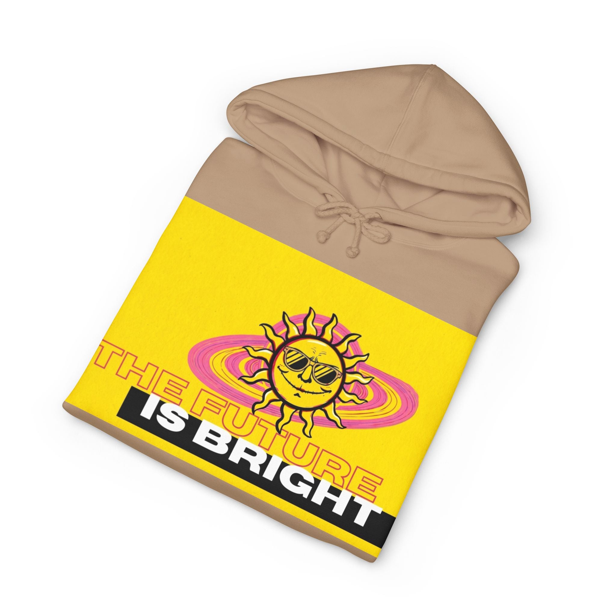 The Future Is Bright Hoodie | Retro Sun Graphic Pullover Sweatshirt