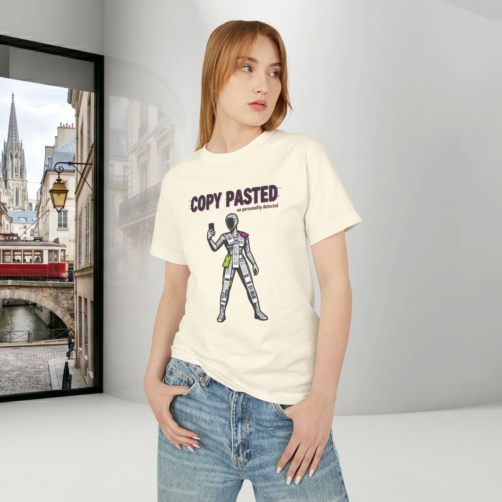 Copy Pasted Unisex Tee | Sarcastic Anti-Trend Graphic T-Shirt