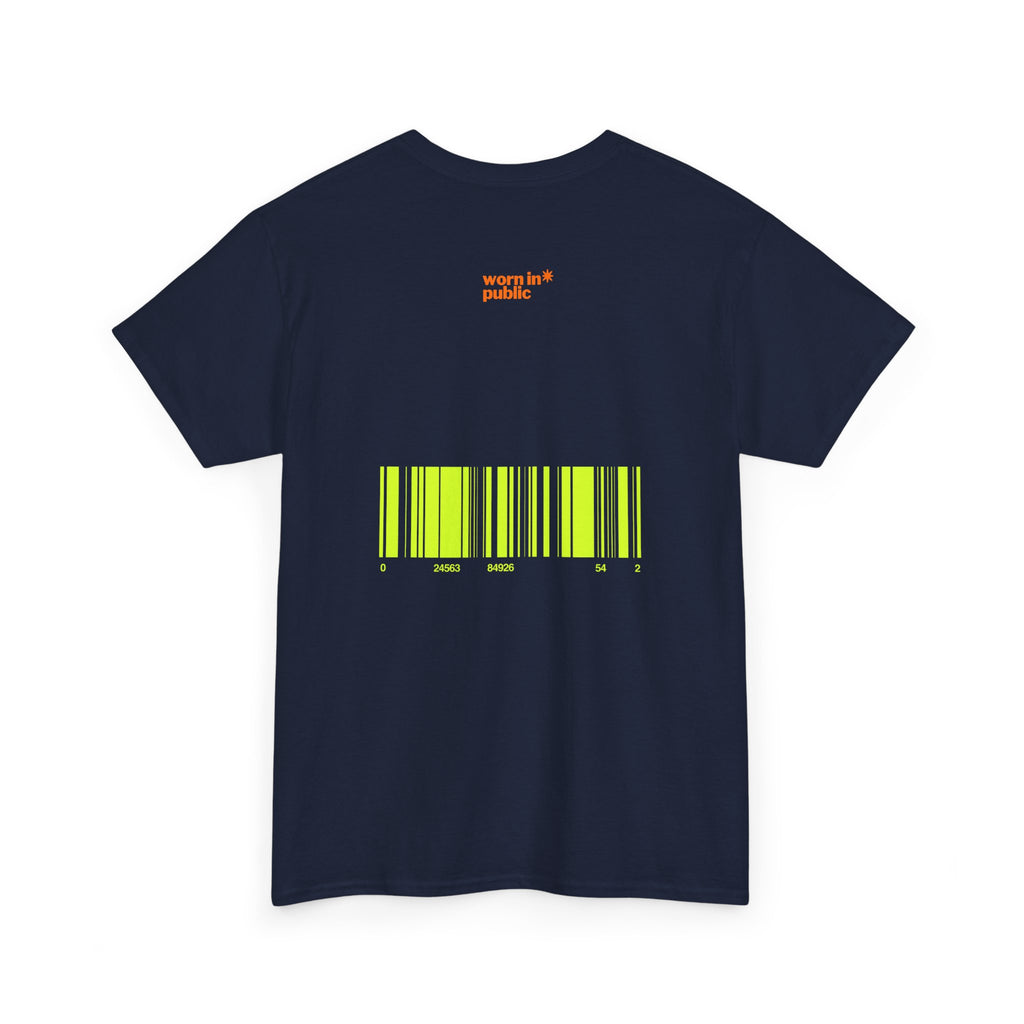 Luxuries of Life Neon Abstract Wave T-Shirt | Barcode Graphic Tee