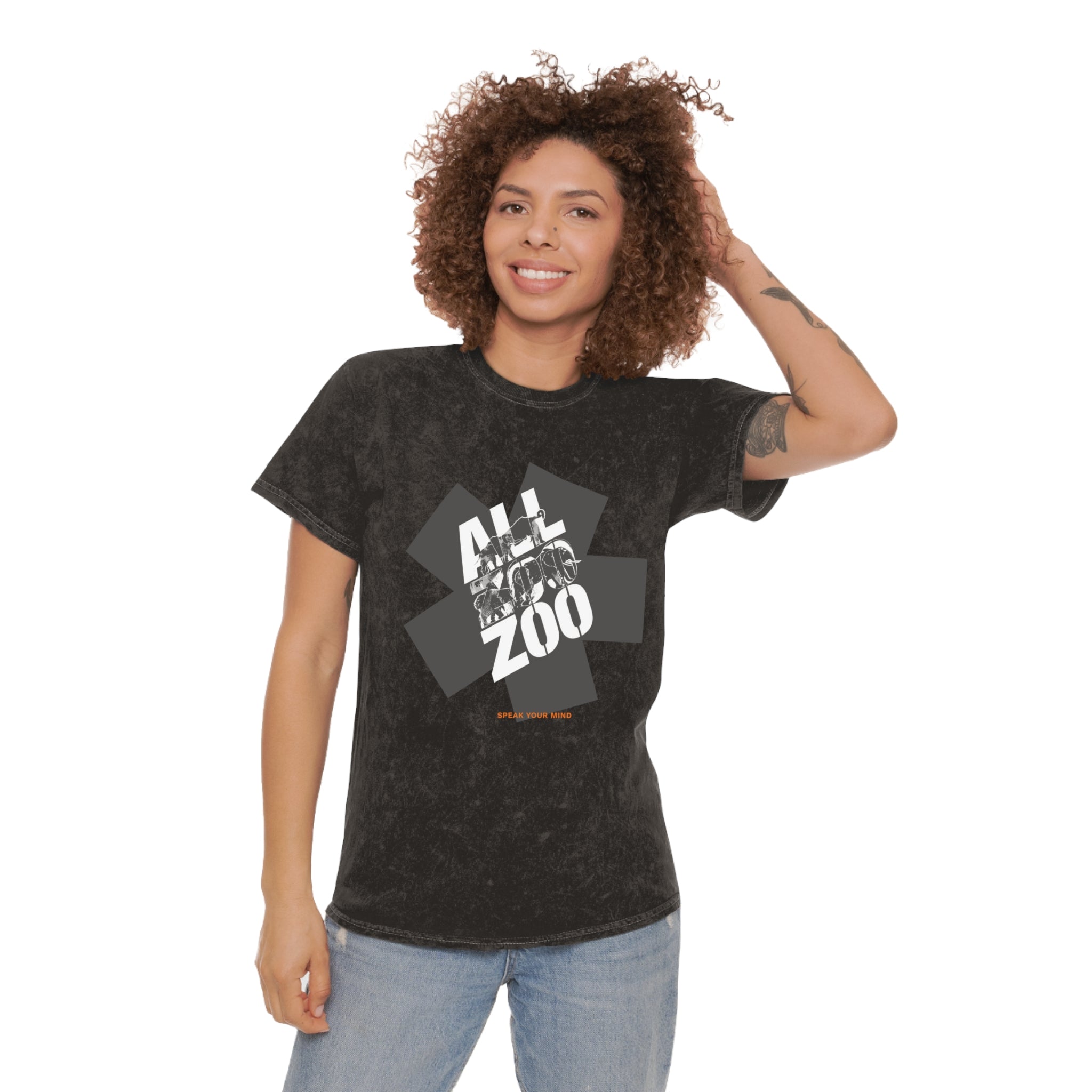 All Zoo Graphic Premium Mineral Wash T-Shirt | Vintage Washed Animal Graphic Tee