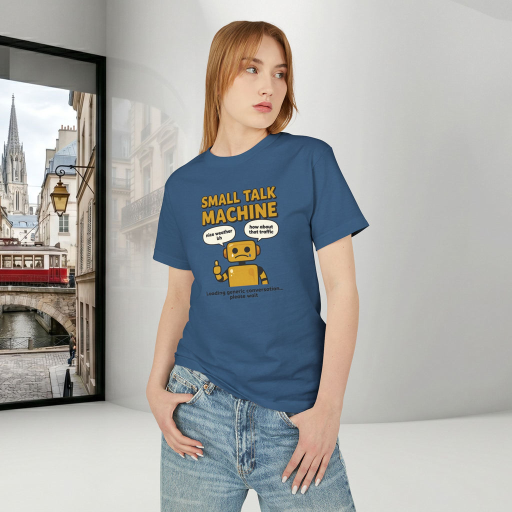 Small Talk Machine Unisex T-Shirt | Funny Introvert Gift Graphic Tee