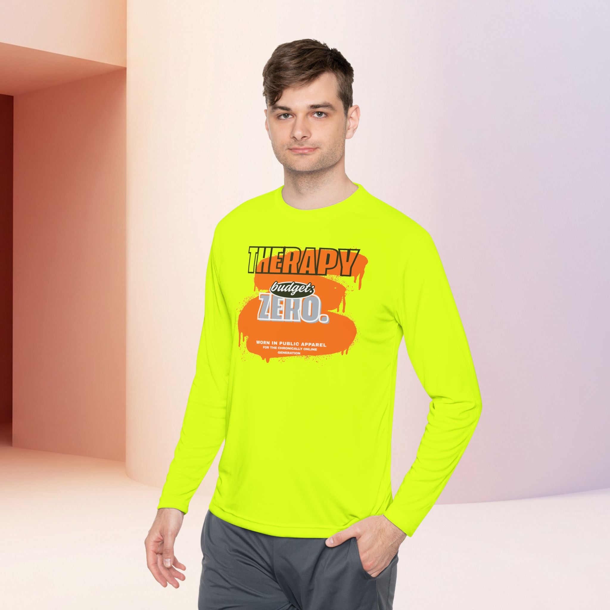 Therapy Budget Zero Long Sleeve Tee | Funny Mental Health Humor Shirt