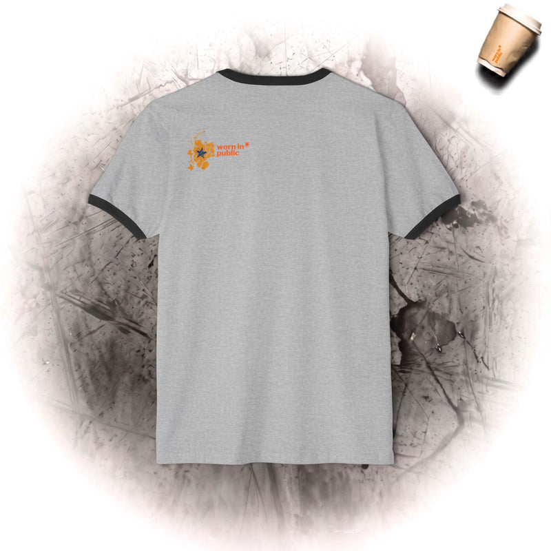 Kaputt Graphic Ringer T-Shirt — Vintage Unisex Distressed Map Design