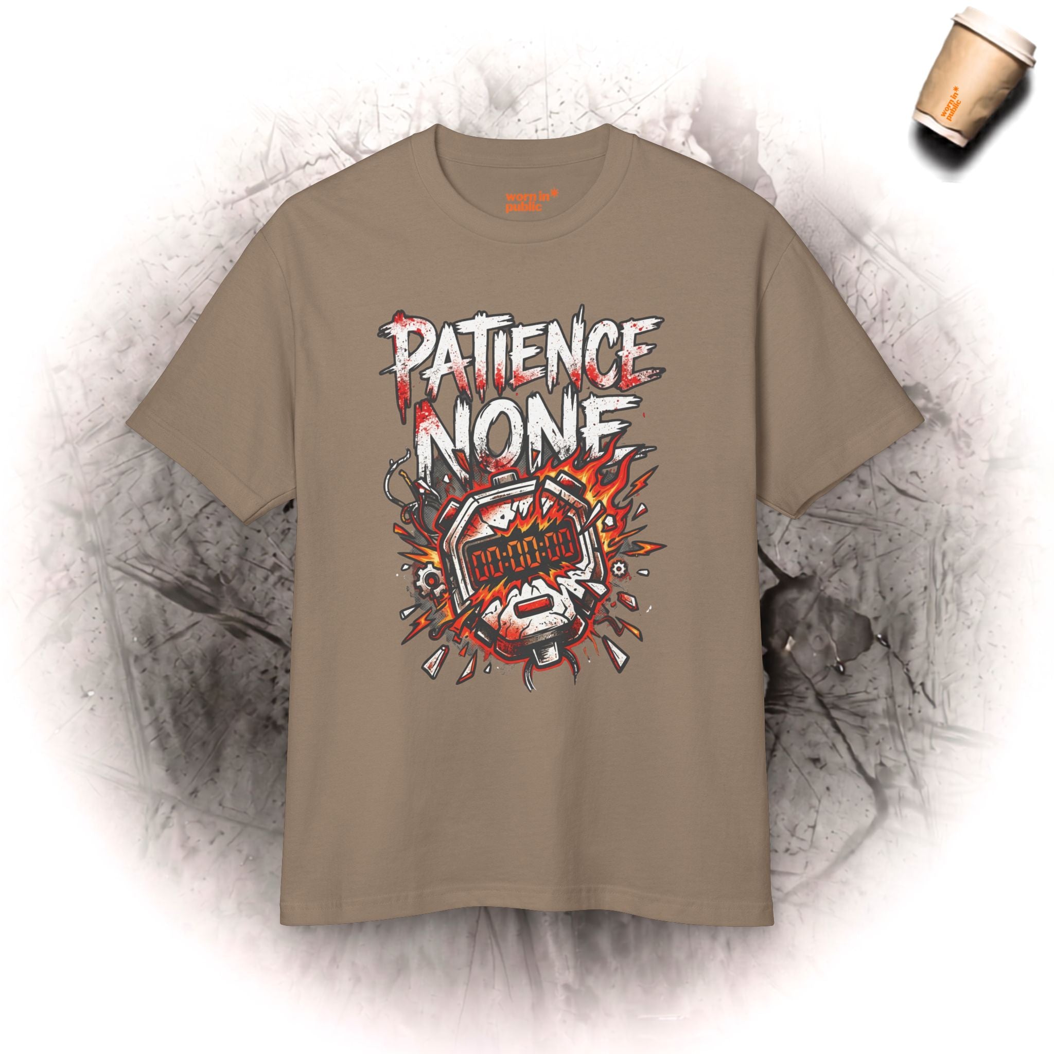 Geduld Null | Bomb Timer Streetwear Grafik-T-Shirt