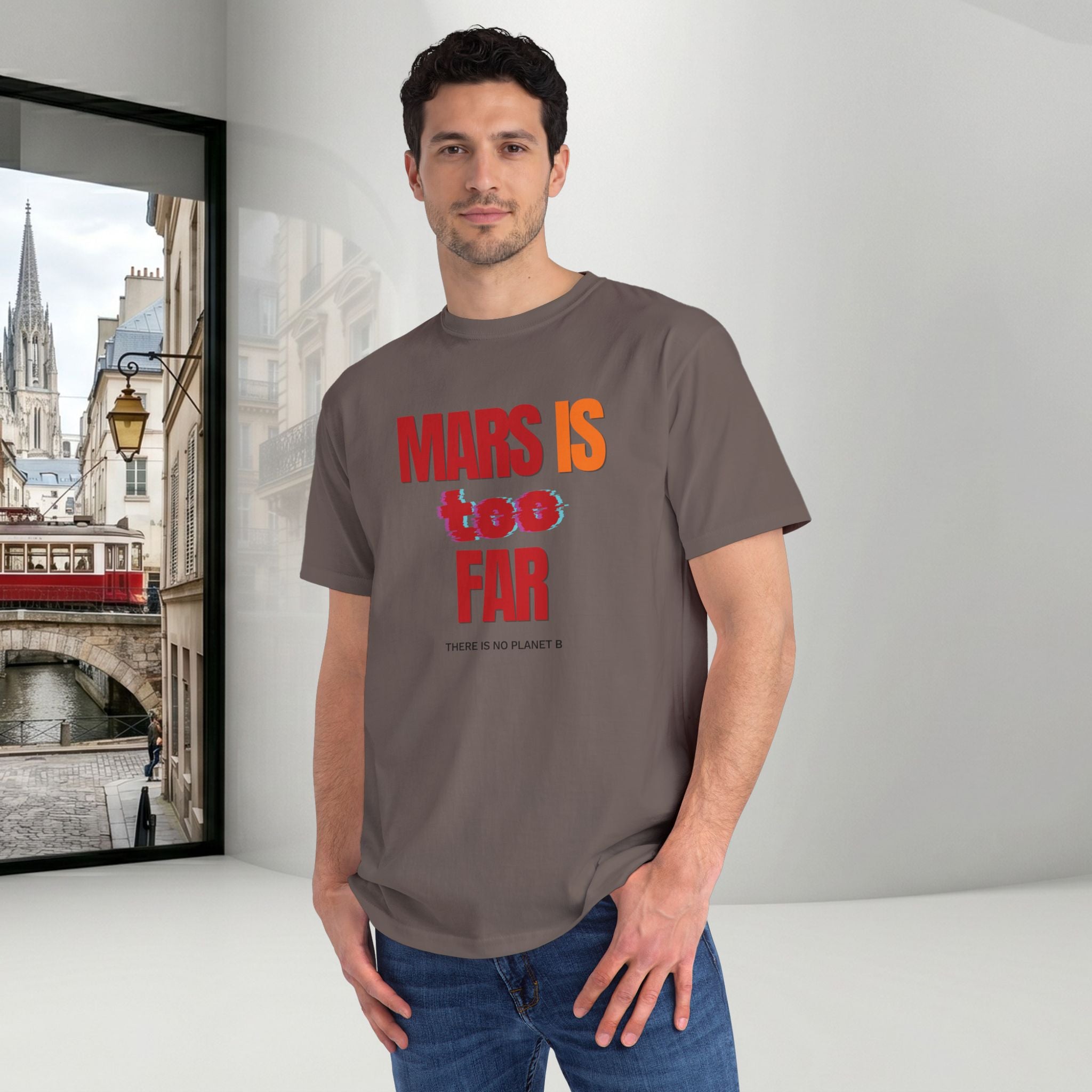 Mars Is Too Far ORGANIC T-Shirt — Retro Space Graphic Tee