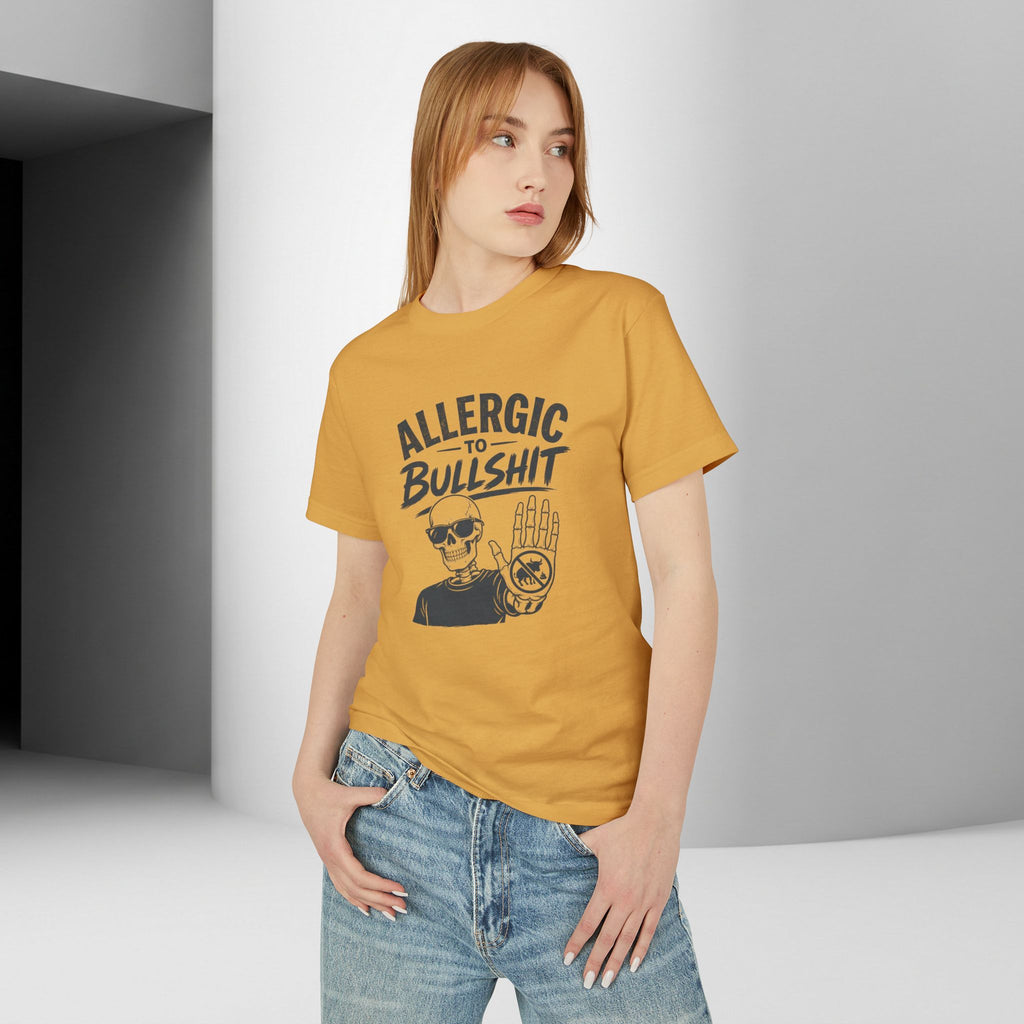 Allergic to Bullshit Unisex Tee — Graphic Skull Hand Tee