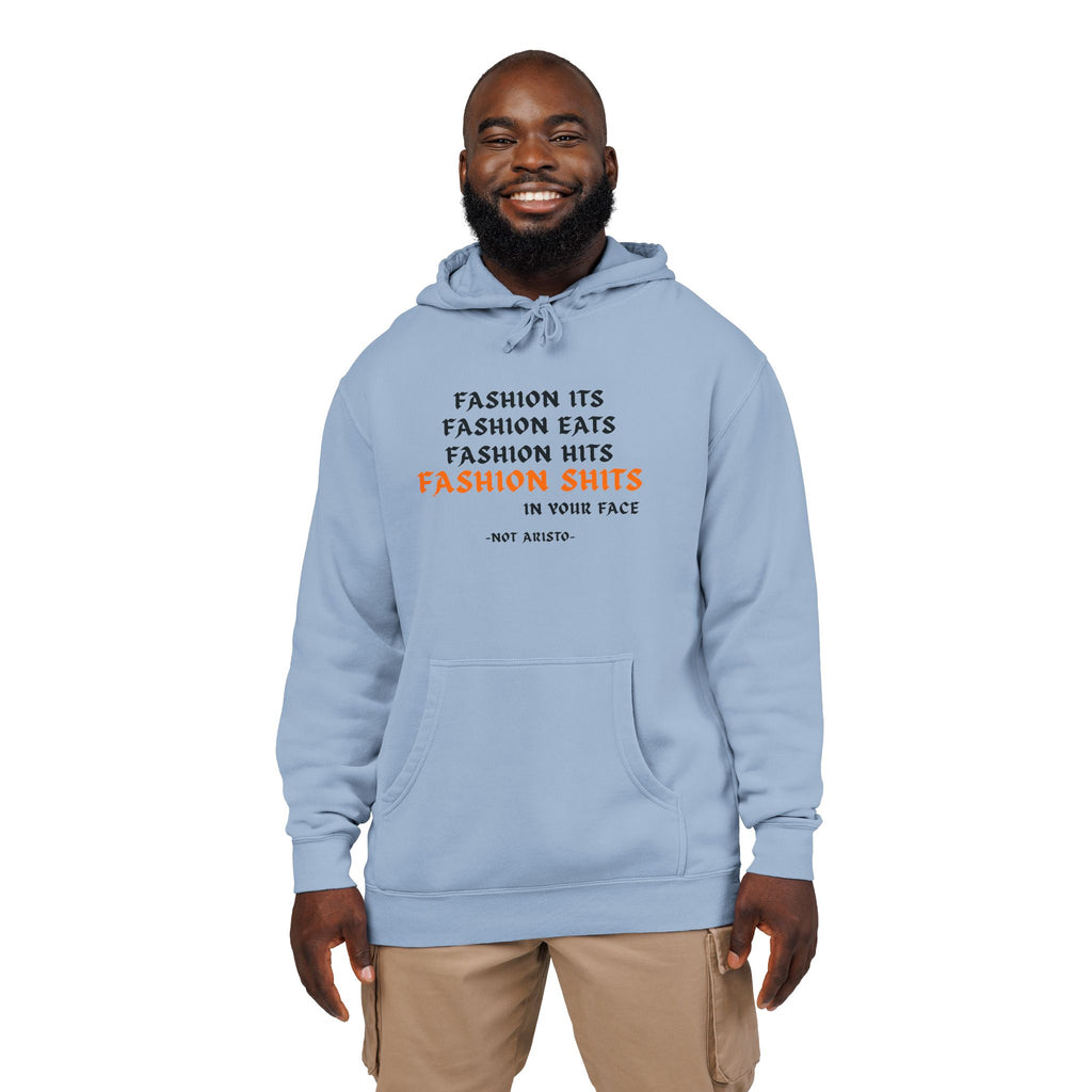 Fashion SHITS Hoodie | Minimal 'Crate' Graphic Pullover in Vintage Wash