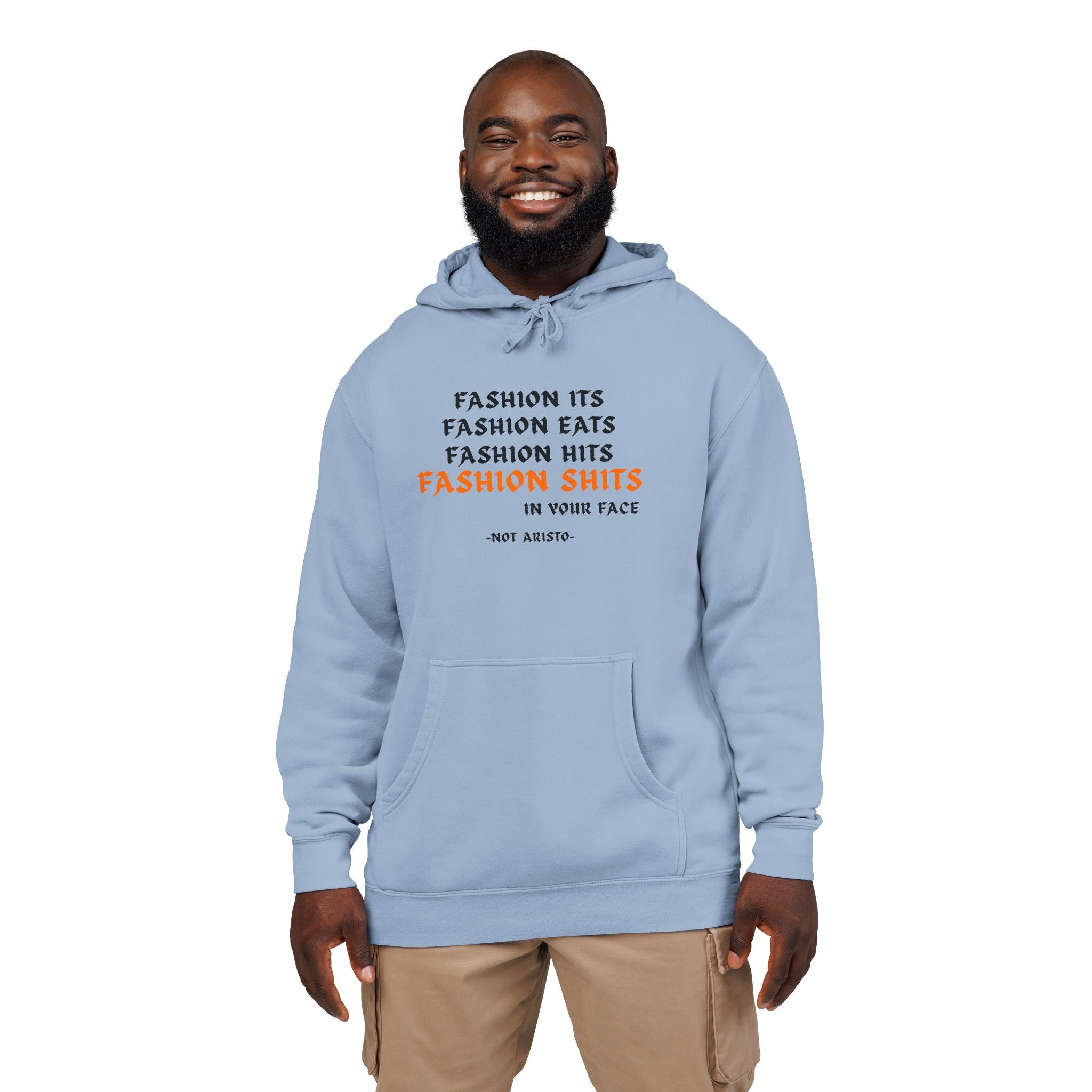Fashion SHITS Hoodie | Minimal 'Crate' Graphic Pullover in Vintage Wash