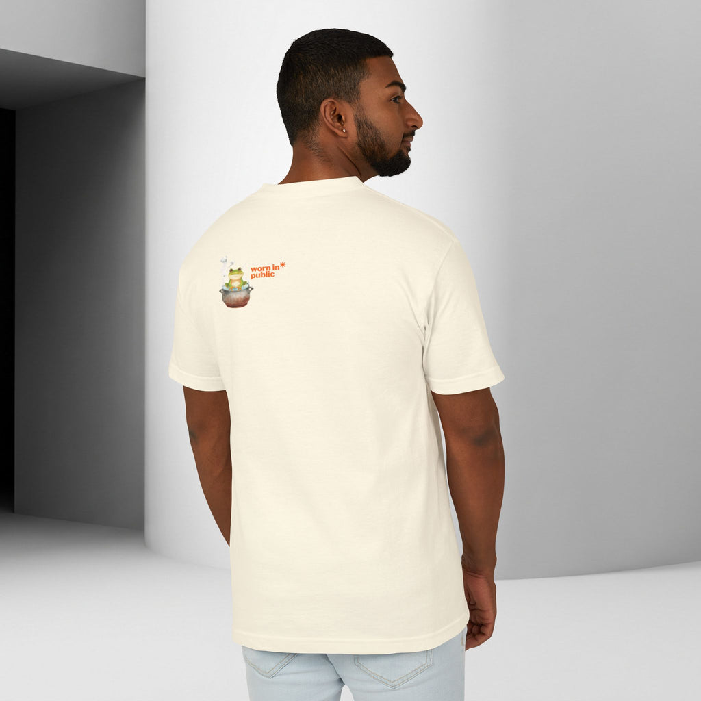 Graphic Unisex Tee — 'We Are Just The Frog in the Boiling Water' Funny Frog Shirt