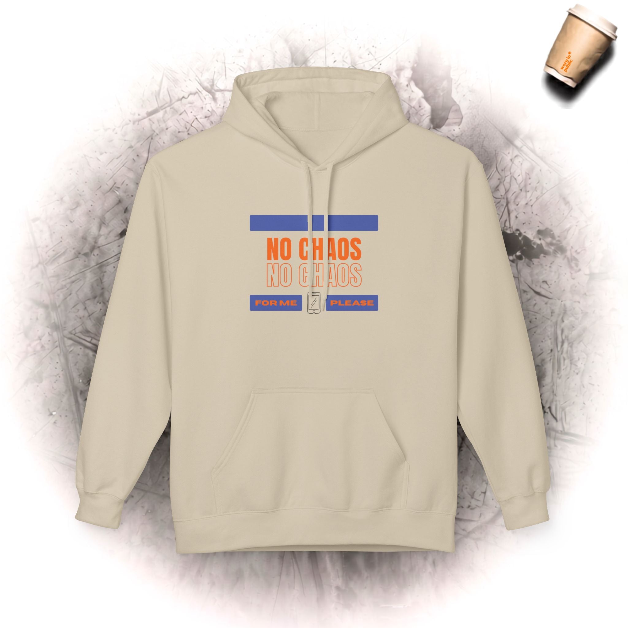 No Chaos Hoodie | Minimalistischer motivierender Kapuzenpullover