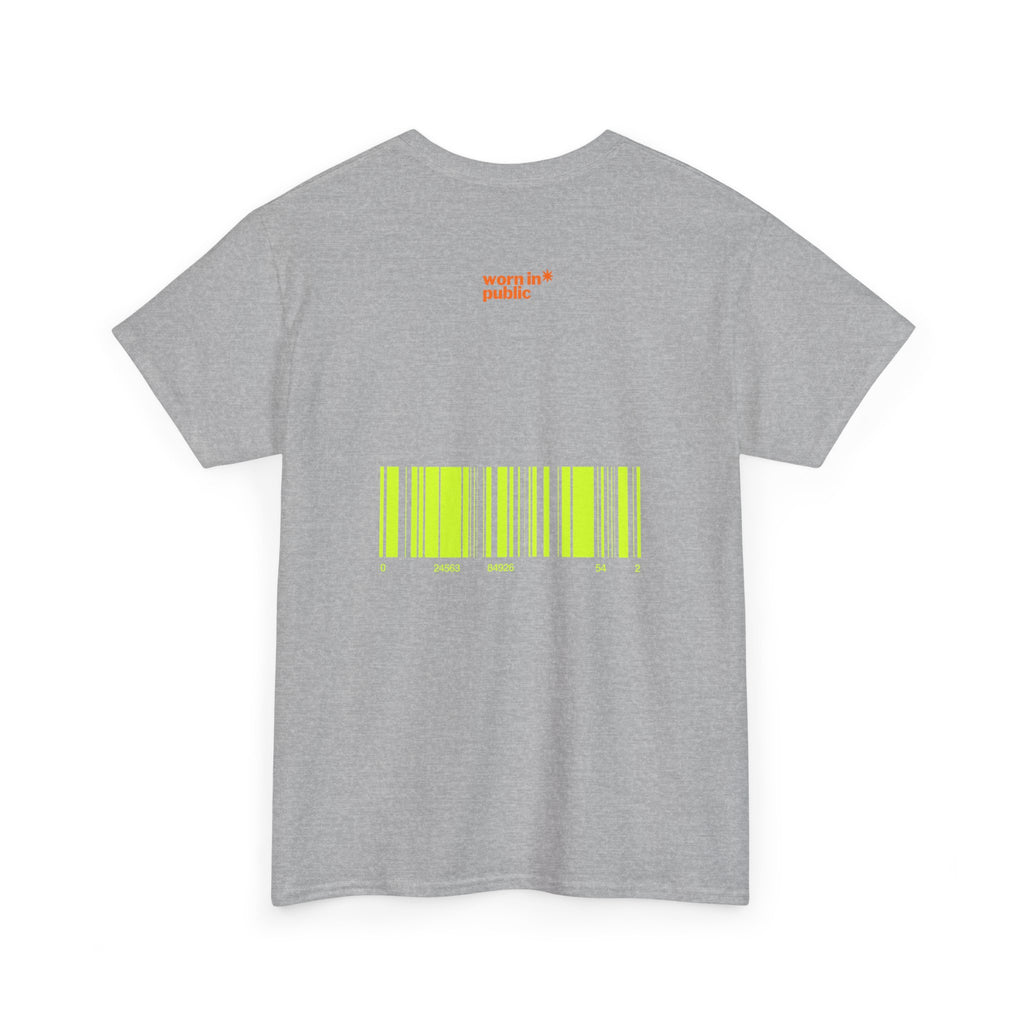 Luxuries of Life Neon Abstract Wave T-Shirt | Barcode Graphic Tee