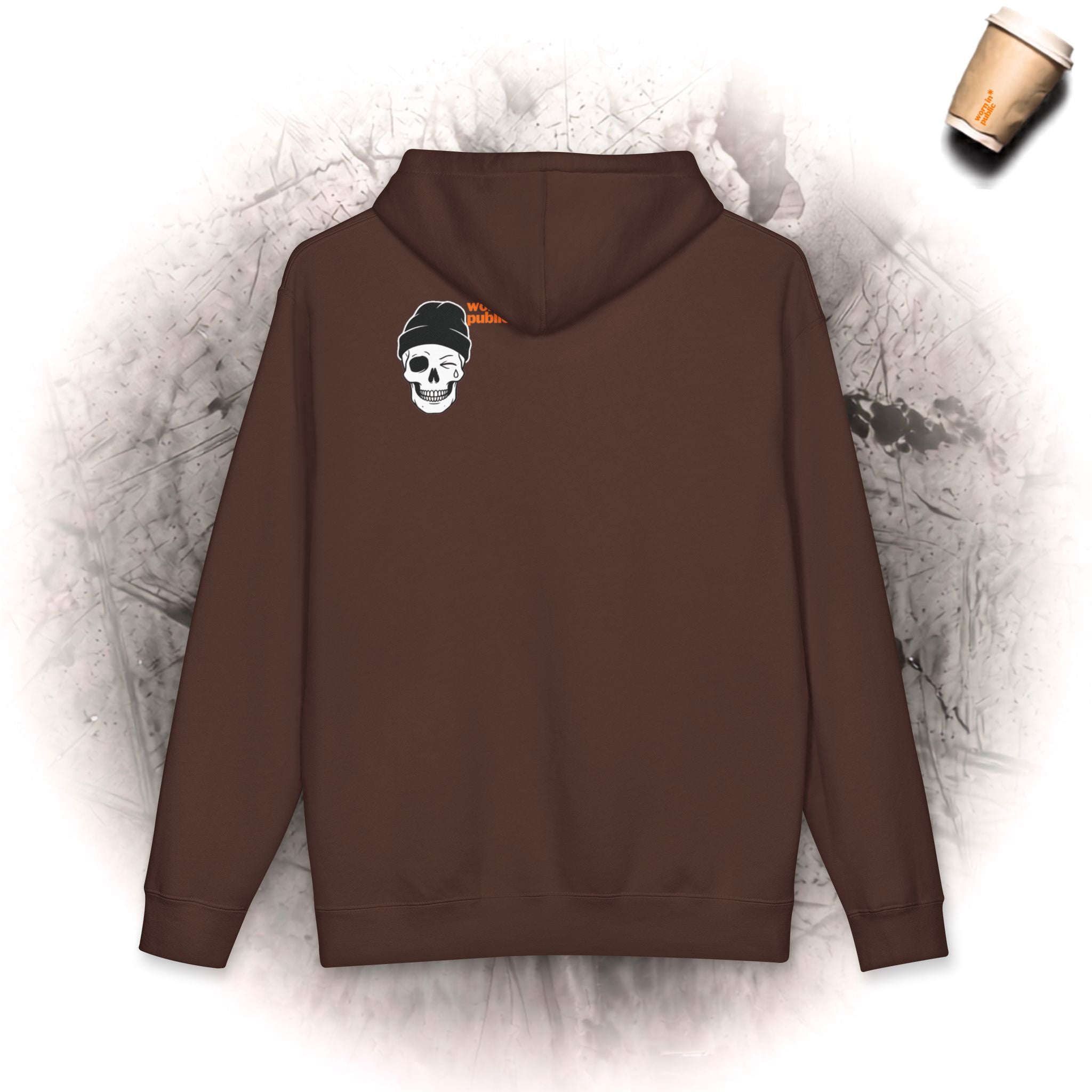 Too Tired To Care Totenkopf-Kapuzenpulli | Lustiges sarkastisches Grafik-Sweatshirt für Erschöpfte