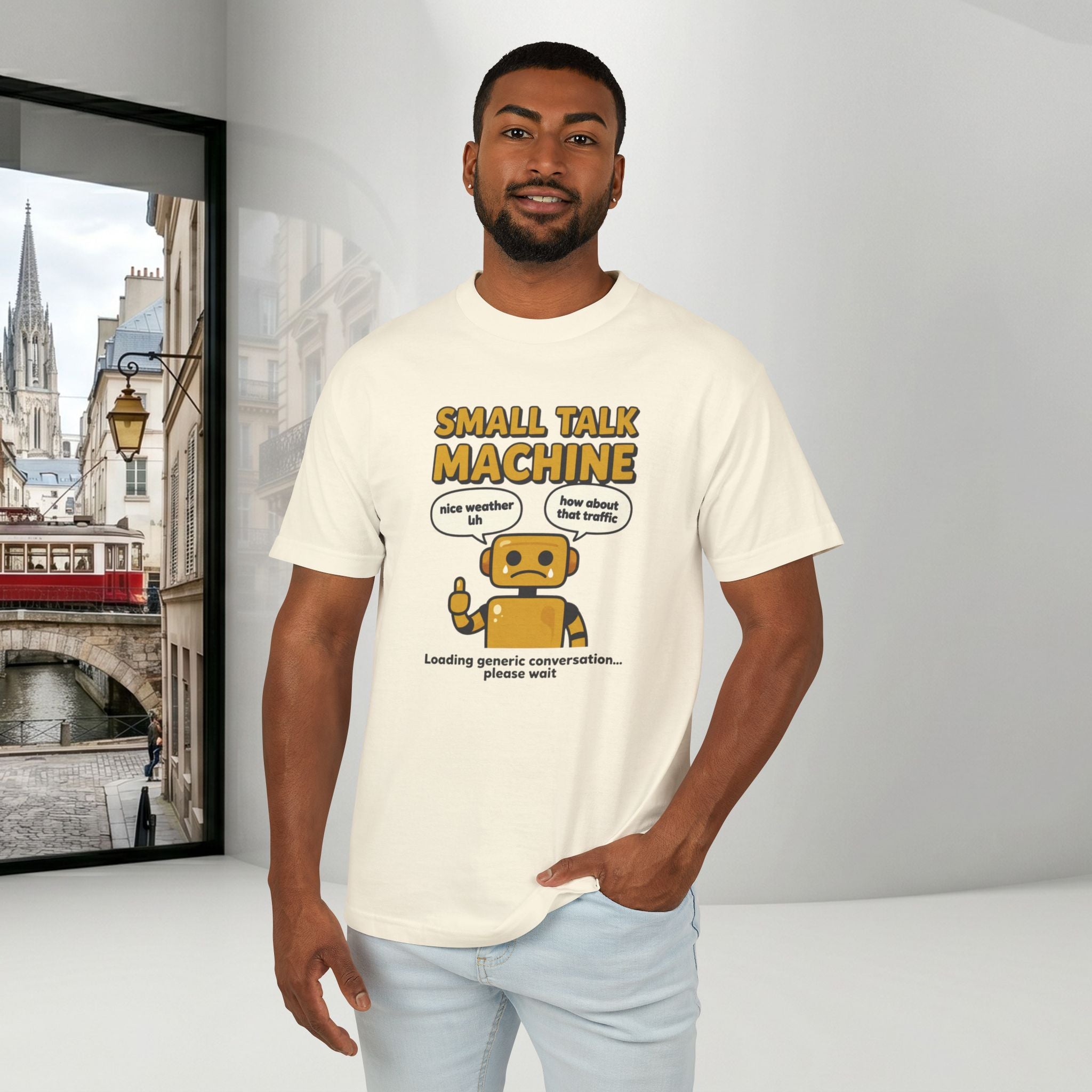 Small Talk Machine Unisex T-Shirt | Funny Introvert Gift Graphic Tee