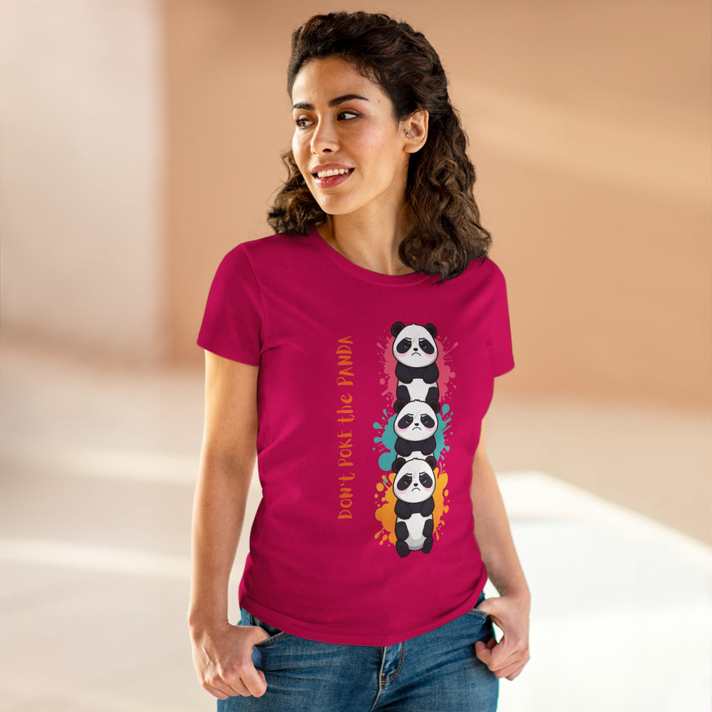 Don't Poke the Panda Women's T-Shirt | Cute Panda Stack Graphic Tee