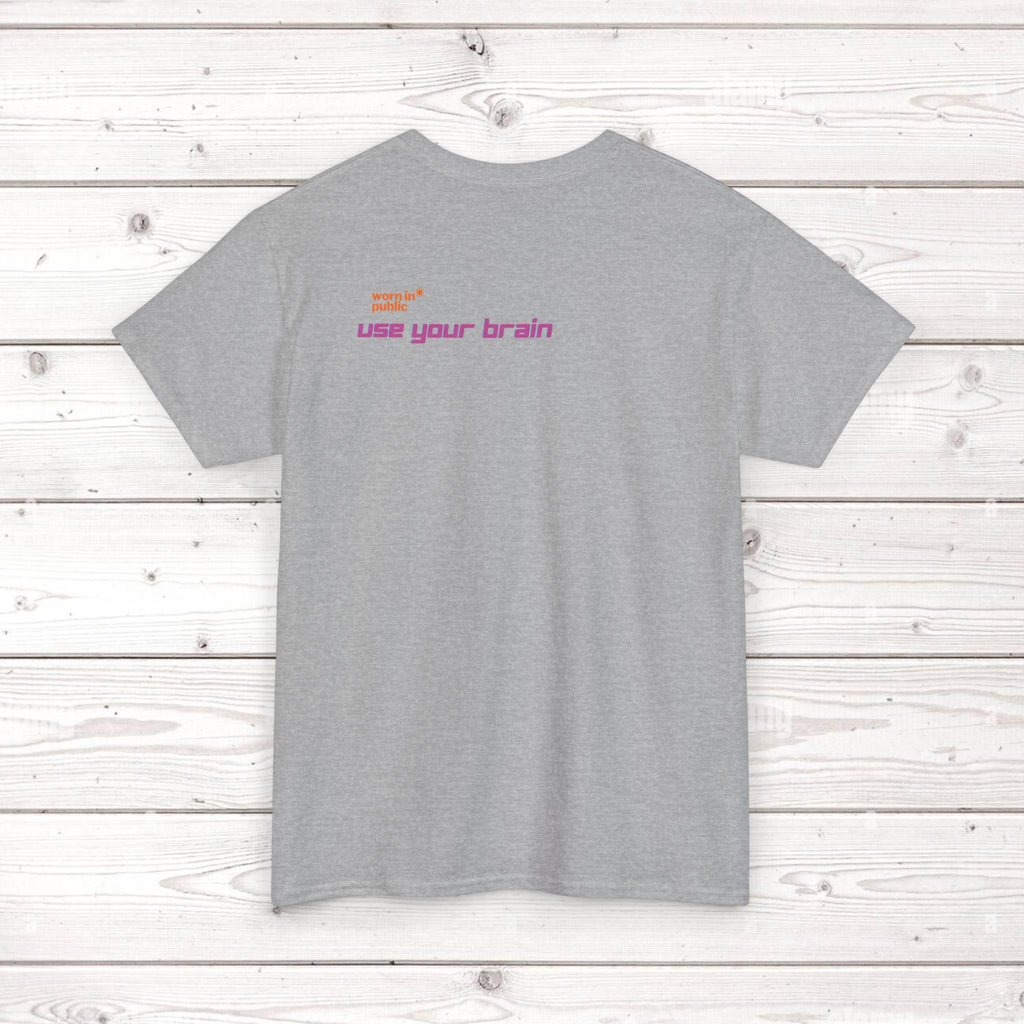 Brain User or Abuser GEN Z Unisex Tee — Retro Cyberpunk "Use Your Brain" Graphic T-Shirt