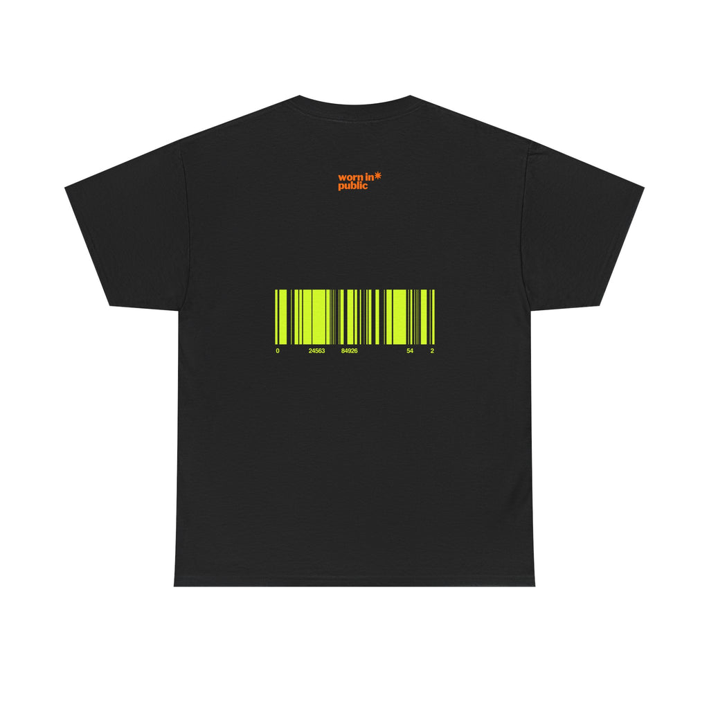 Luxuries of Life Neon Abstract Wave T-Shirt | Barcode Graphic Tee