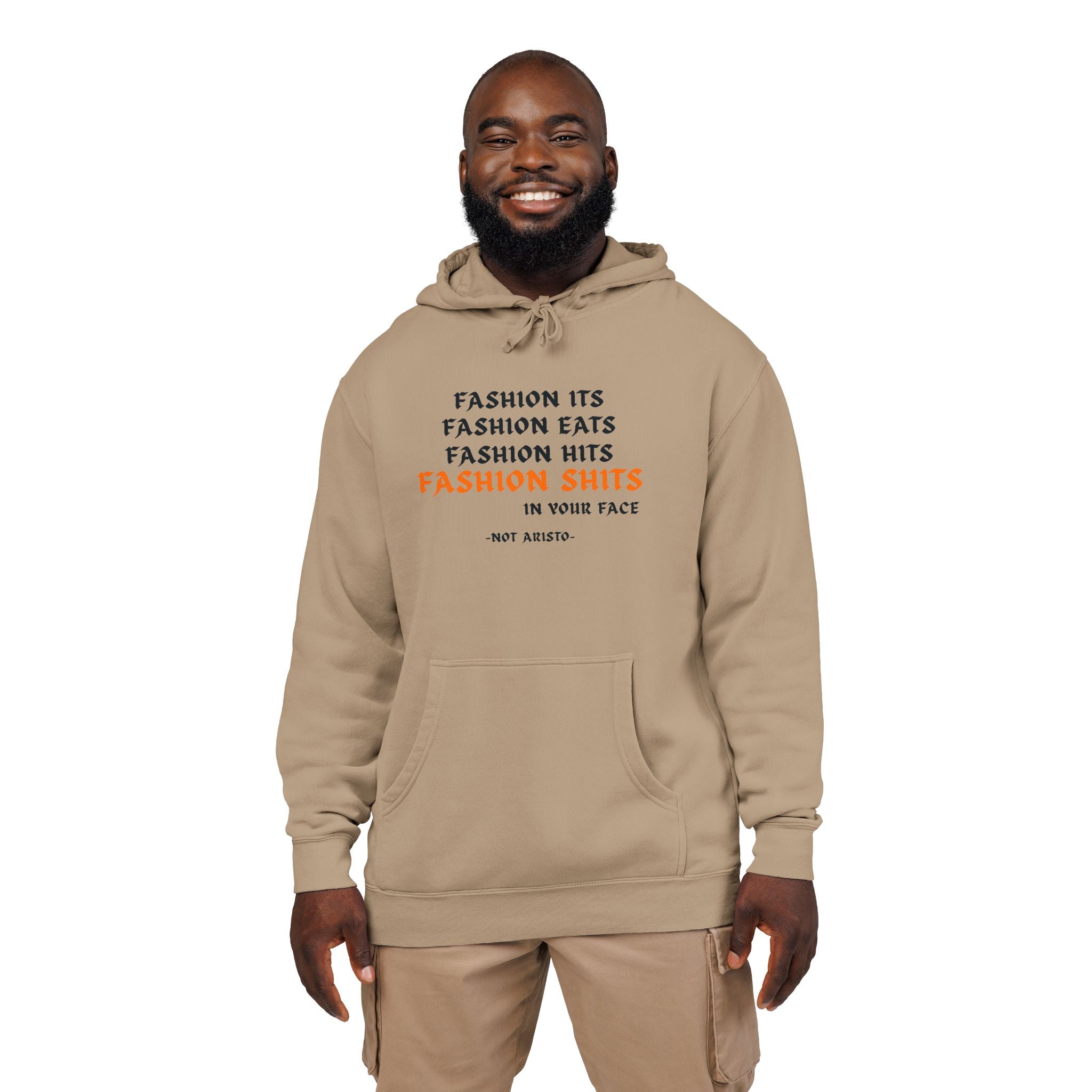 Fashion SHITS Hoodie | Minimal 'Crate' Graphic Pullover in Vintage Wash